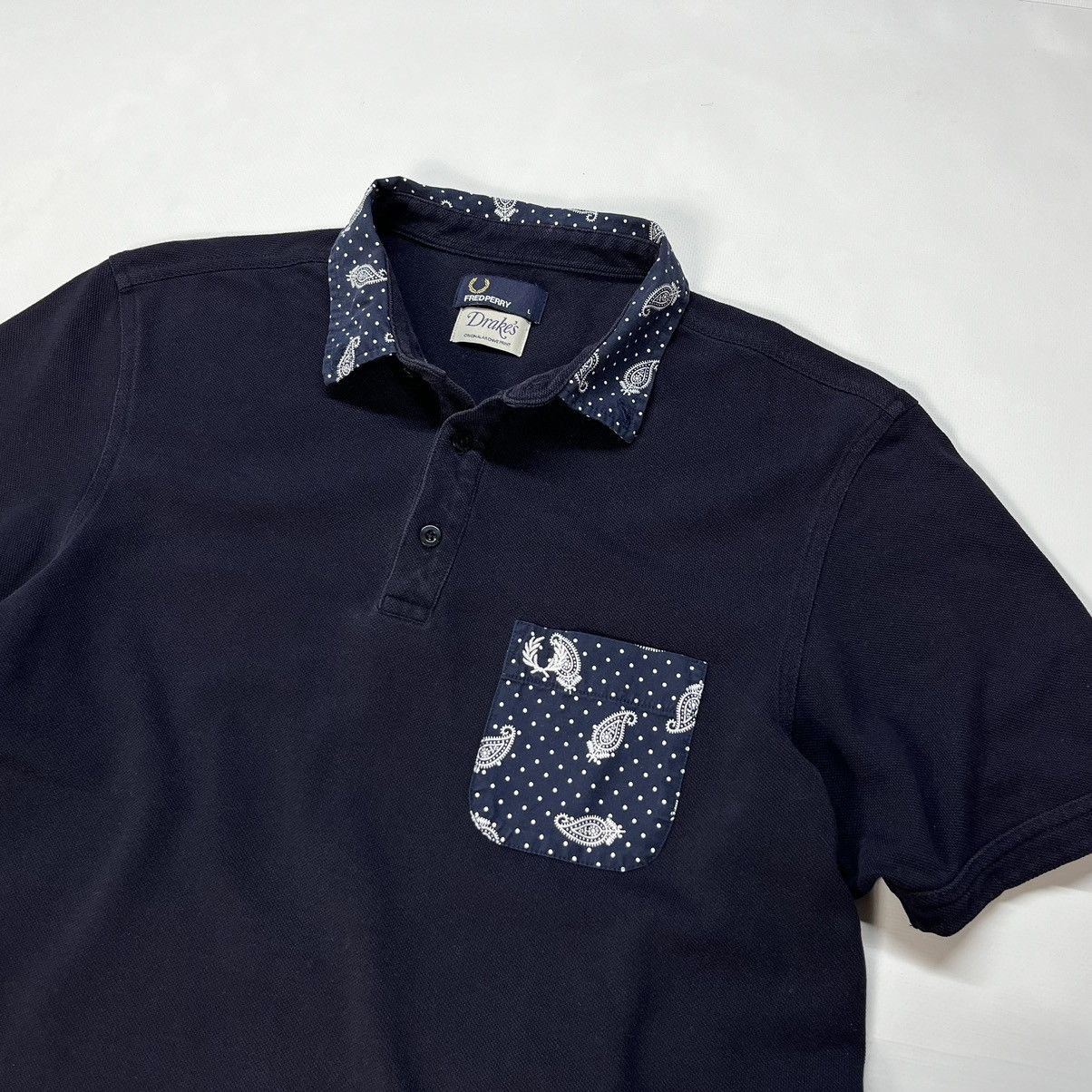 Drake's × Fred Perry Fred Perry X Drake's Paisley Collar Polo Shirt Mens Size US L / EU 52-54 / 3 - 2 Thumbnail