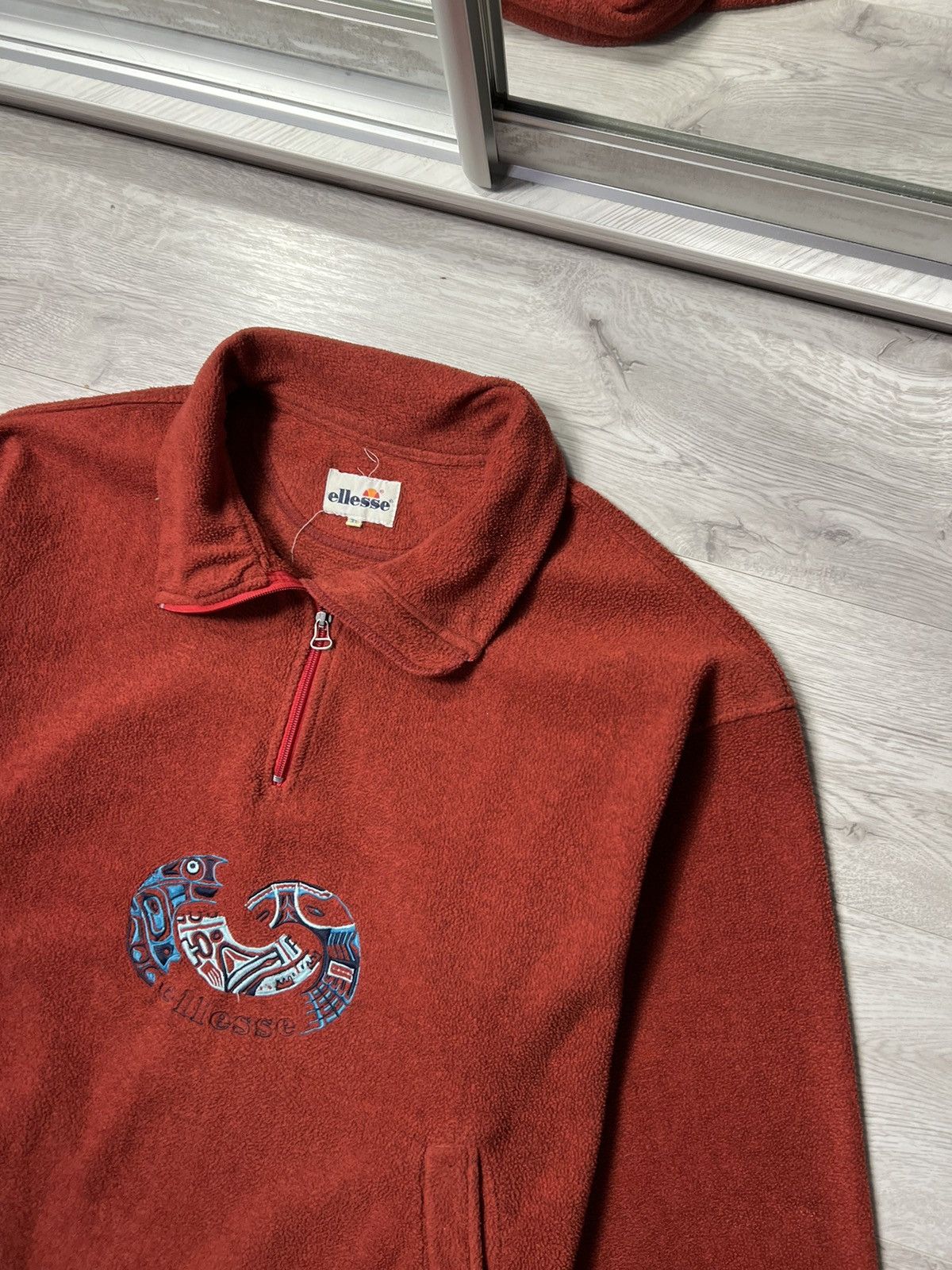 Ellesse Archive Vintage Ellesse Big Logo Fleece Pullover Zip Jacket Size US XL / EU 56 / 4 - 2 Thumbnail
