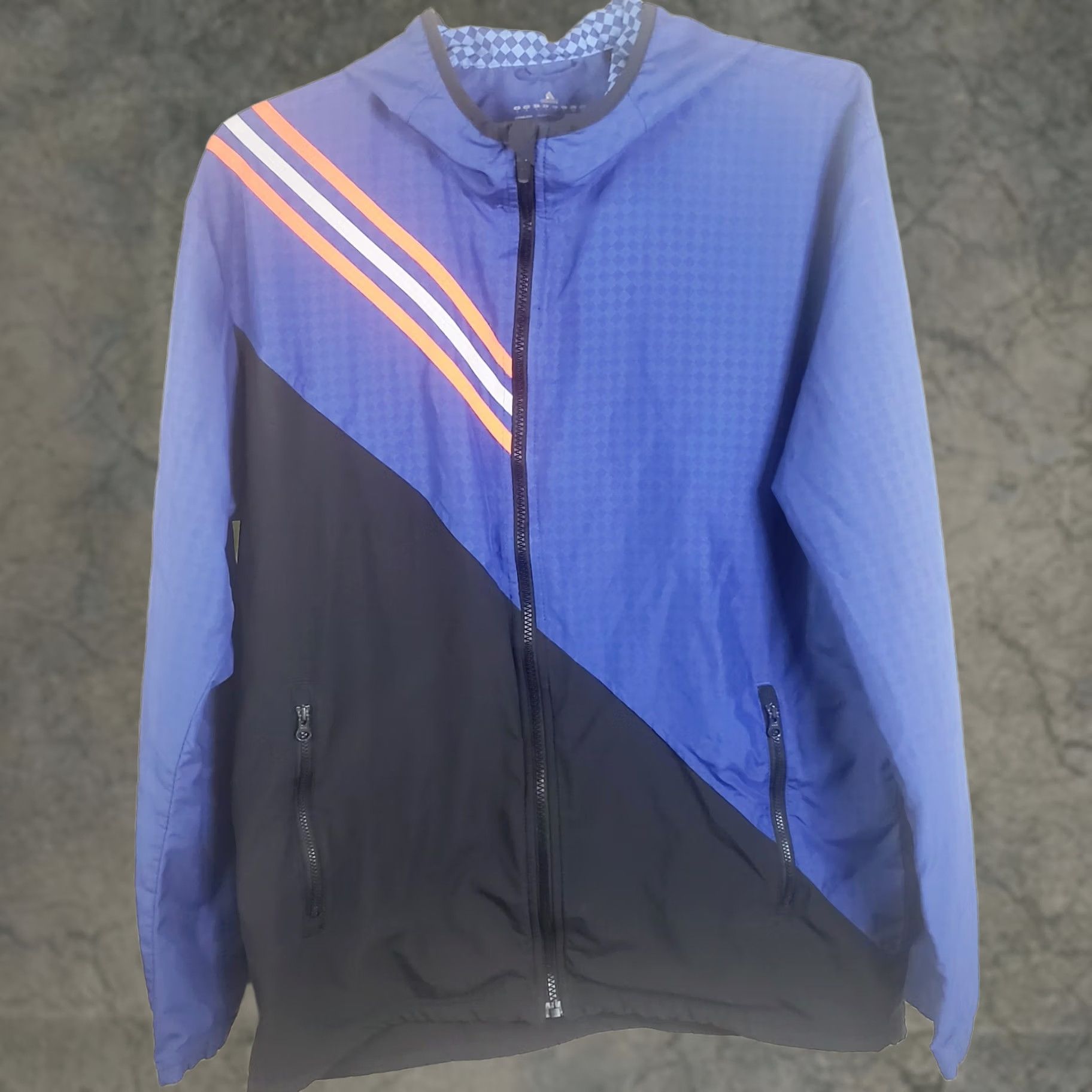 Adidas Adidas Track Jacket Mens L Blue Full Zip Hooded Clima Proof Striped Size US L / EU 52-54 / 3 - 1 Thumbnail