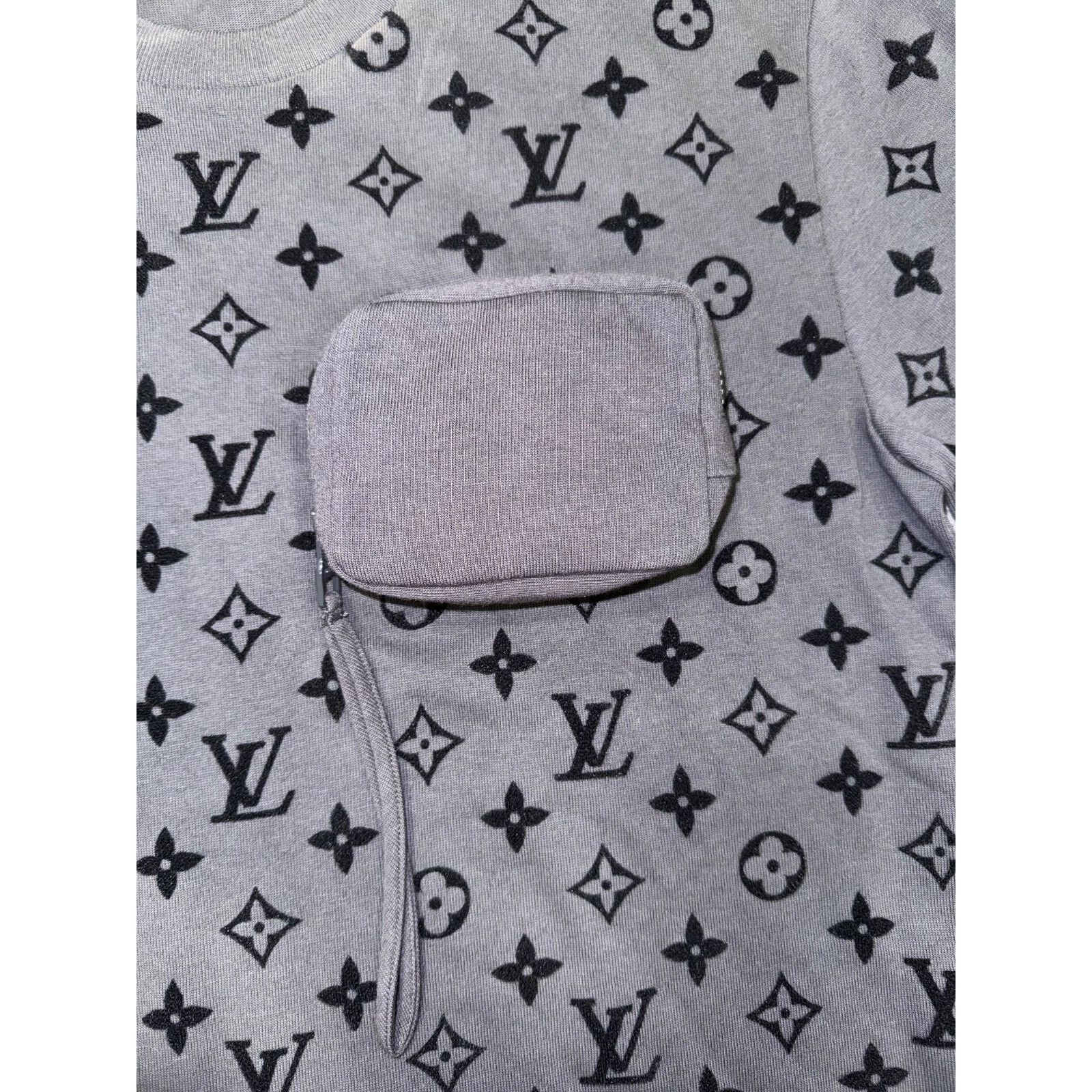 Louis Vuitton Louis Vuitton SS20 Velvet Monogram Black Logo Zip Pocket Size US M / EU 48-50 / 2 - 5 Thumbnail