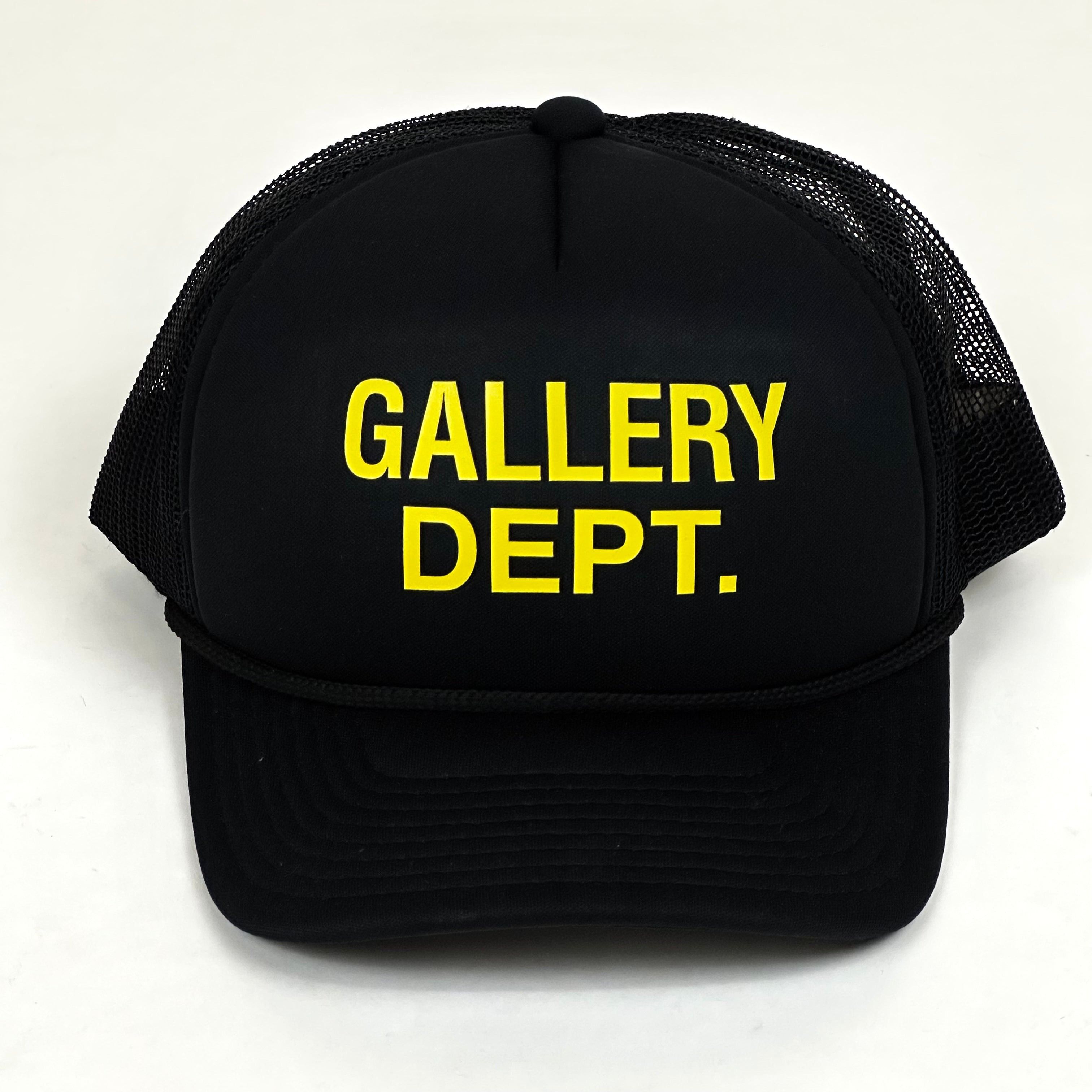 gallery dept logo trucker hat classic black yellow new