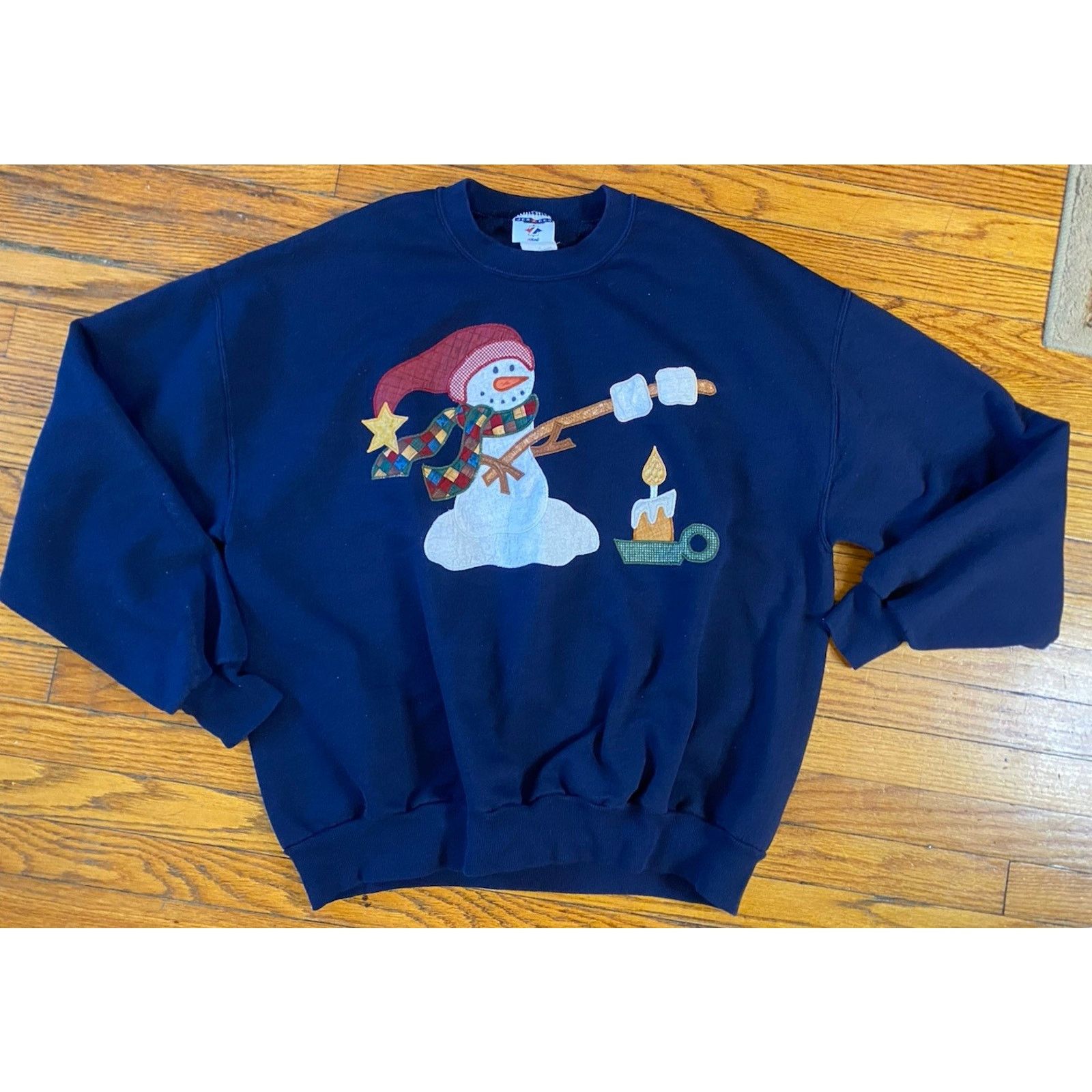 Jerzees Vintage Jerzees Sweatshirt Snowman Women’s Men’s XL Navy Size XL / US 12-14 / IT 48-50 - 1 Thumbnail