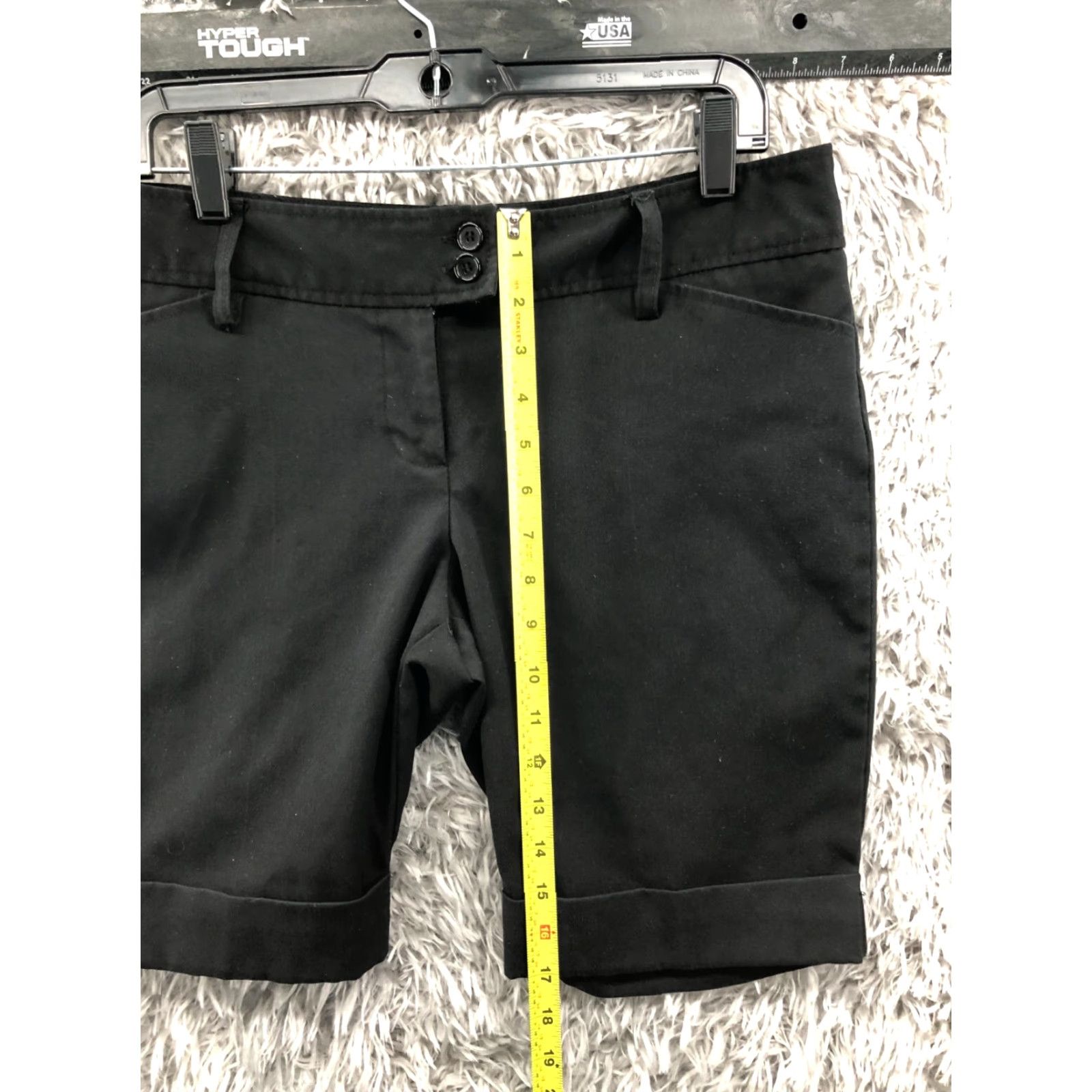 Vintage Mandee Shorts Juniors Size 9 Mid Rise Dark Wash Black Size 30" / US 8 / IT 44 - 3 Thumbnail