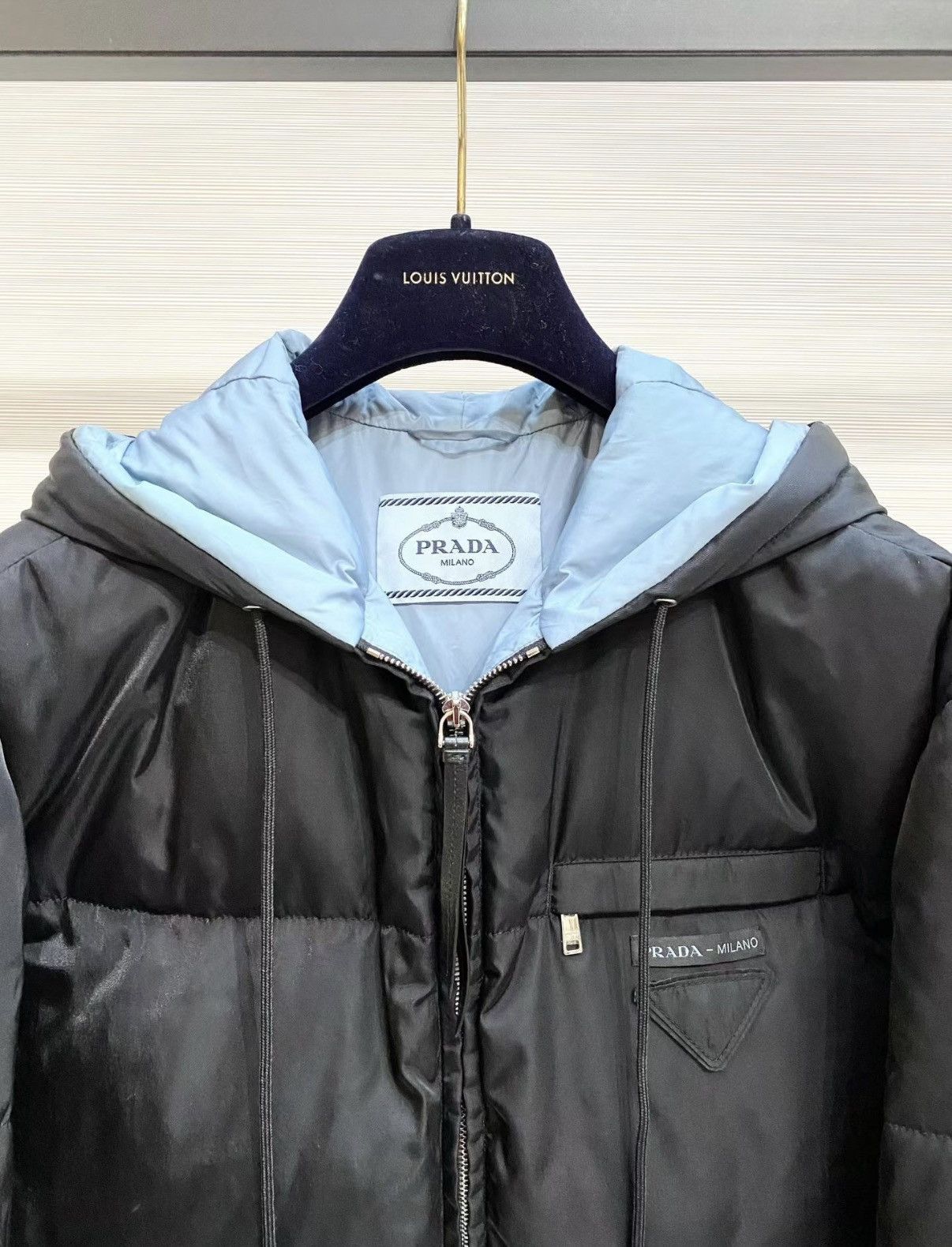 Prada Prada Classic Black Hooded Down Jacket J33 Size XS / US 0-2 / IT 36-38 - 3 Thumbnail