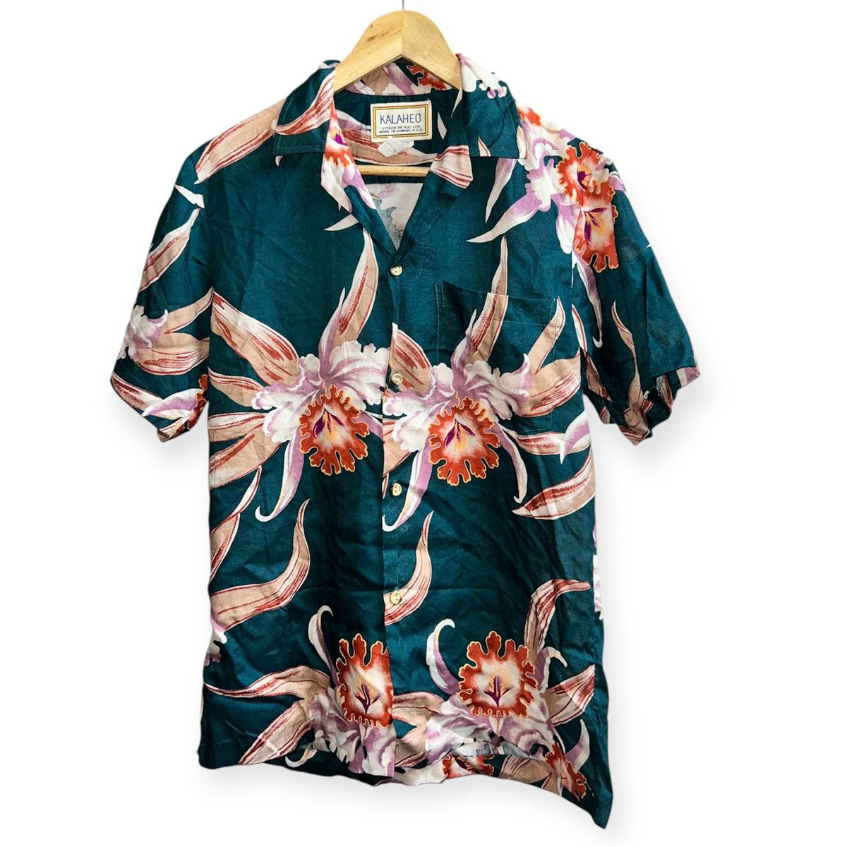 Kalaheo Vintage Hoffman Fabrics Rayon Hawaiian Butto Up Short Shirt Size US S / EU 44-46 / 1 - 1 Thumbnail