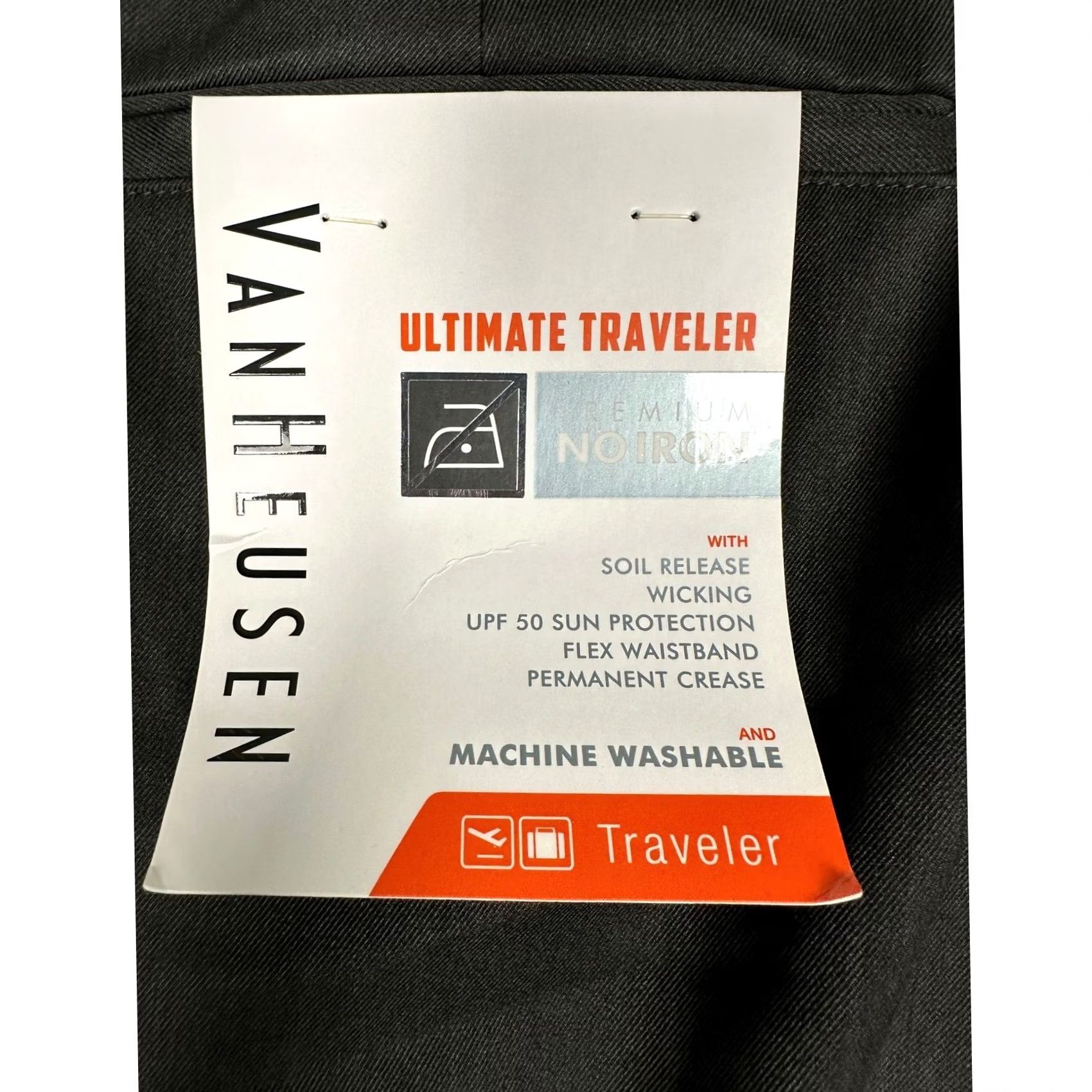 Van Heusen Van Heusen Ultimate Traveler Dress Pants Mens 40x30 Gray Straight Fit NEW Size US 40 / EU 56 - 3 Thumbnail