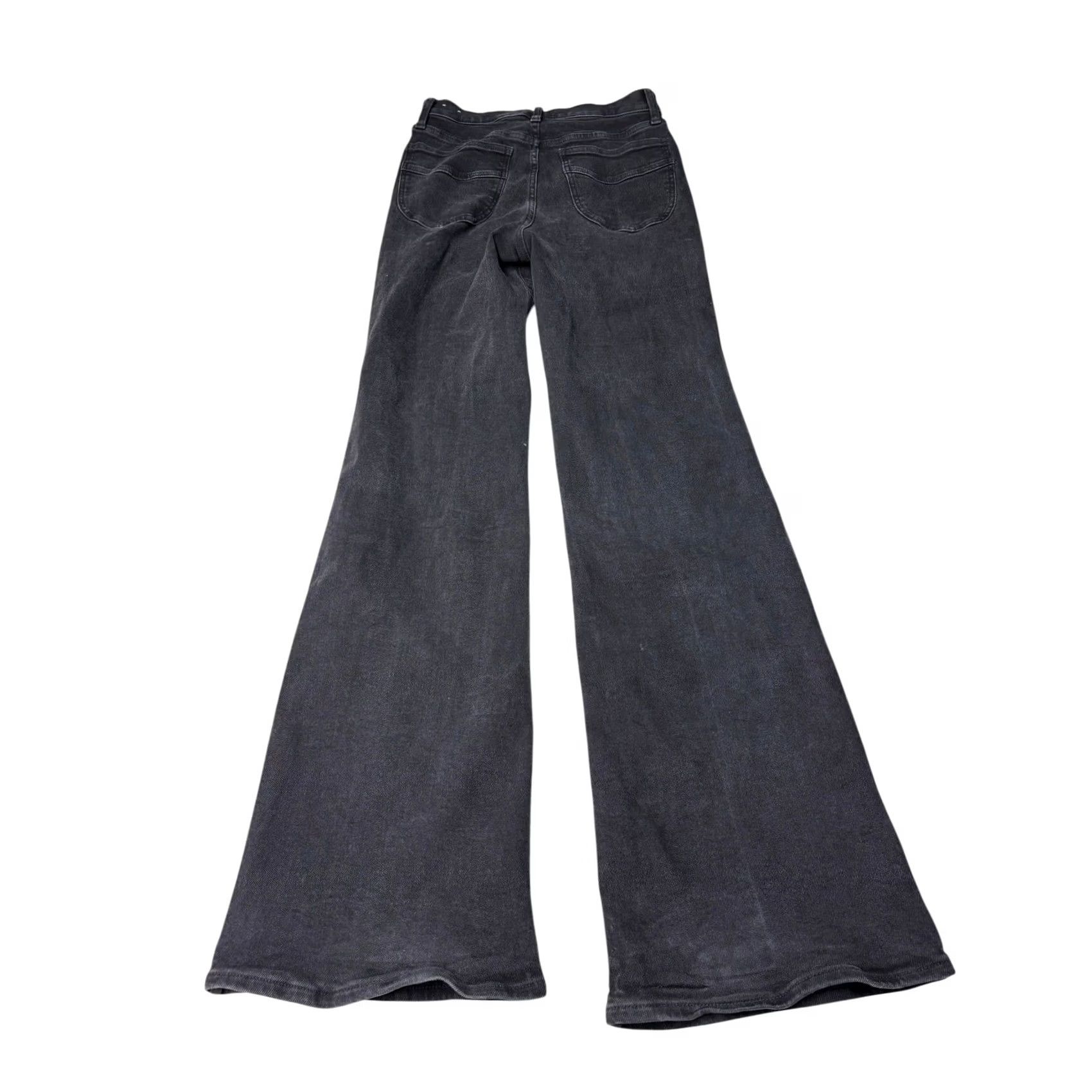 Madewell Madewell Jeans Womens 2 Tall Black High Rise Flare Washed 27T L36 Wide Leg Size 26" / US 2 / IT 38 - 6 Thumbnail