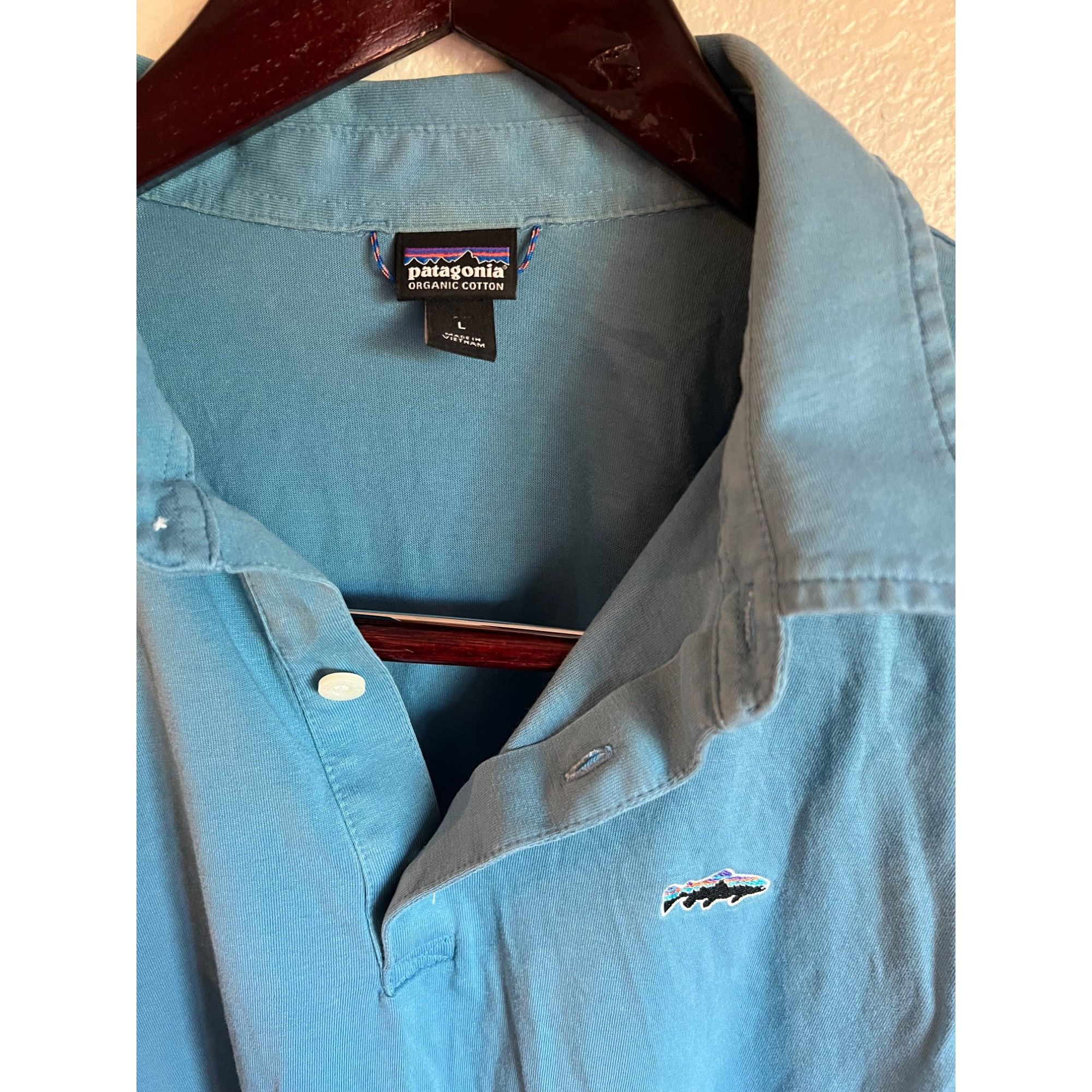 Patagonia Patagonia Fish Polo Shirt - Size L Size US L / EU 52-54 / 3 - 2 Thumbnail
