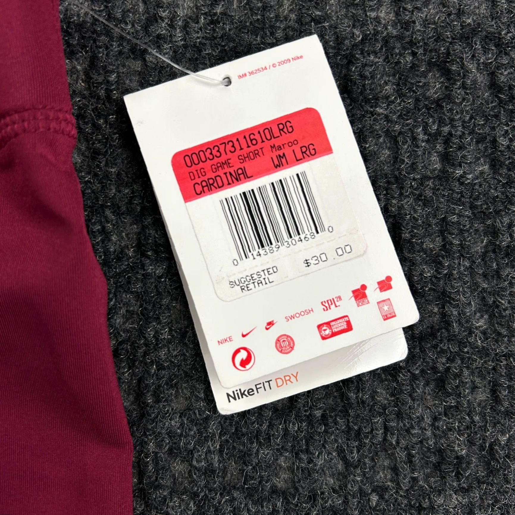 Nike Nike Fit Dry Bike Shorts Women L Maroon Size 36" / US 14 / IT 50 - 3 Thumbnail