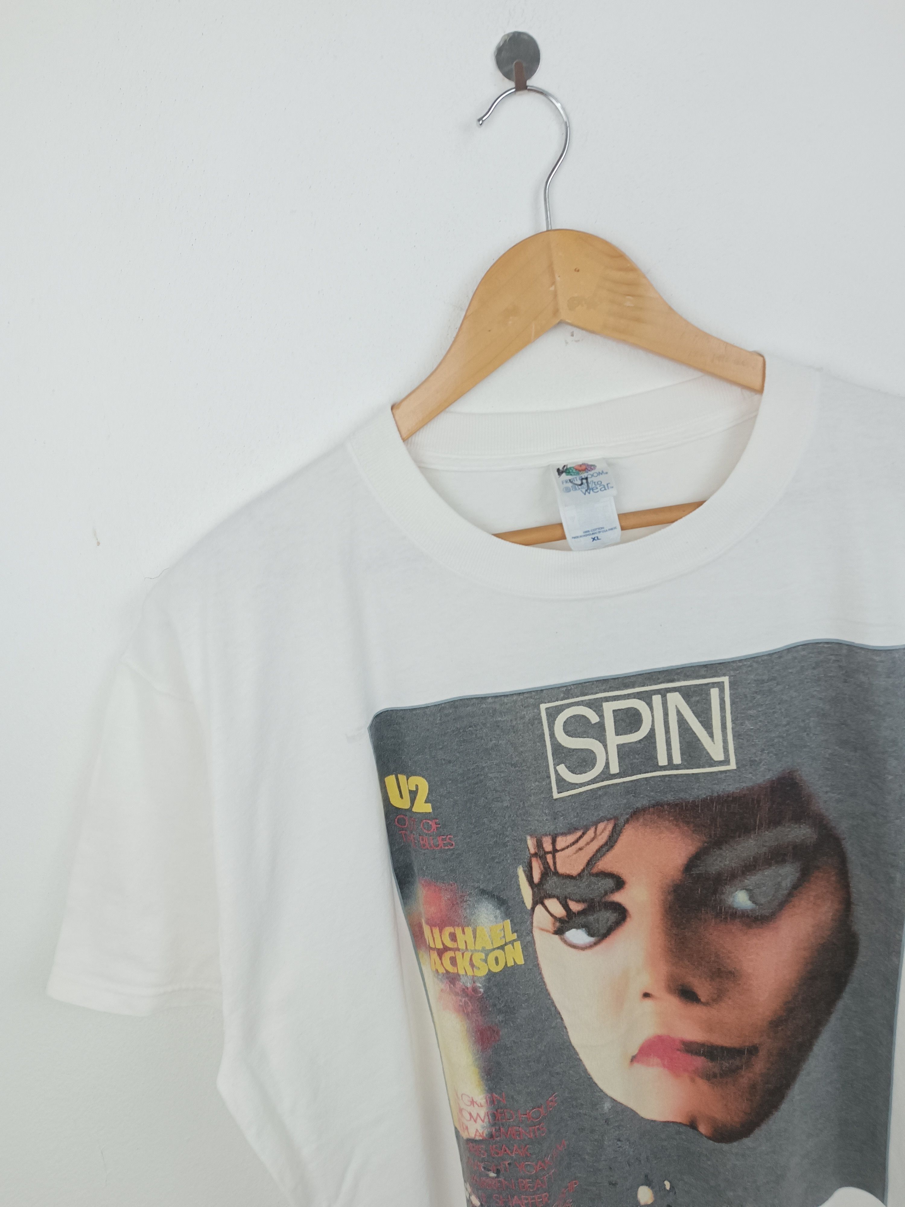 Rap Tees VINTAGE Y2K SPIN MAGAZINE MICHAEL JACKSON FADED TEE POP Size US XL / EU 56 / 4 - 5 Thumbnail