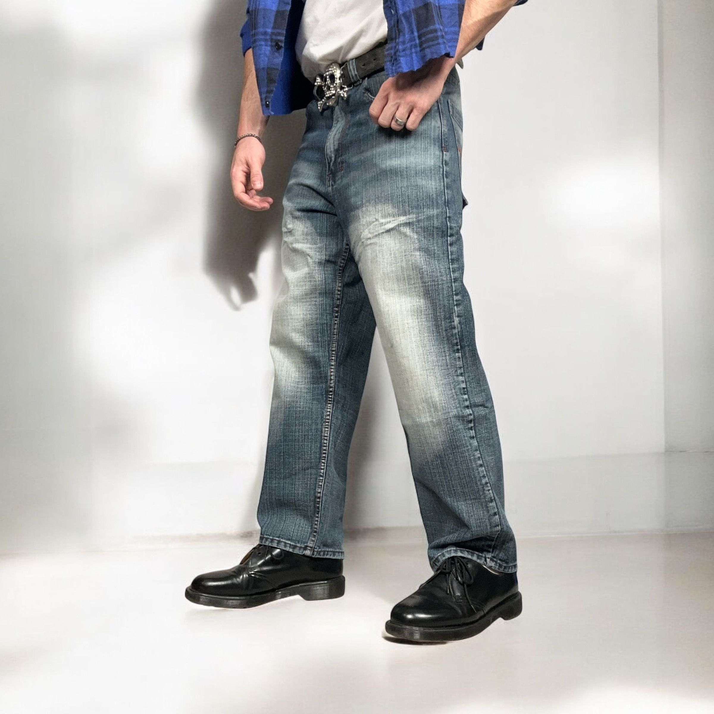 Japanese Brand × Vintage Vintage y2k Baggy Washed Japanese Denim Pants Jeans Mudwash Size US 36 / EU 52 - 3 Thumbnail