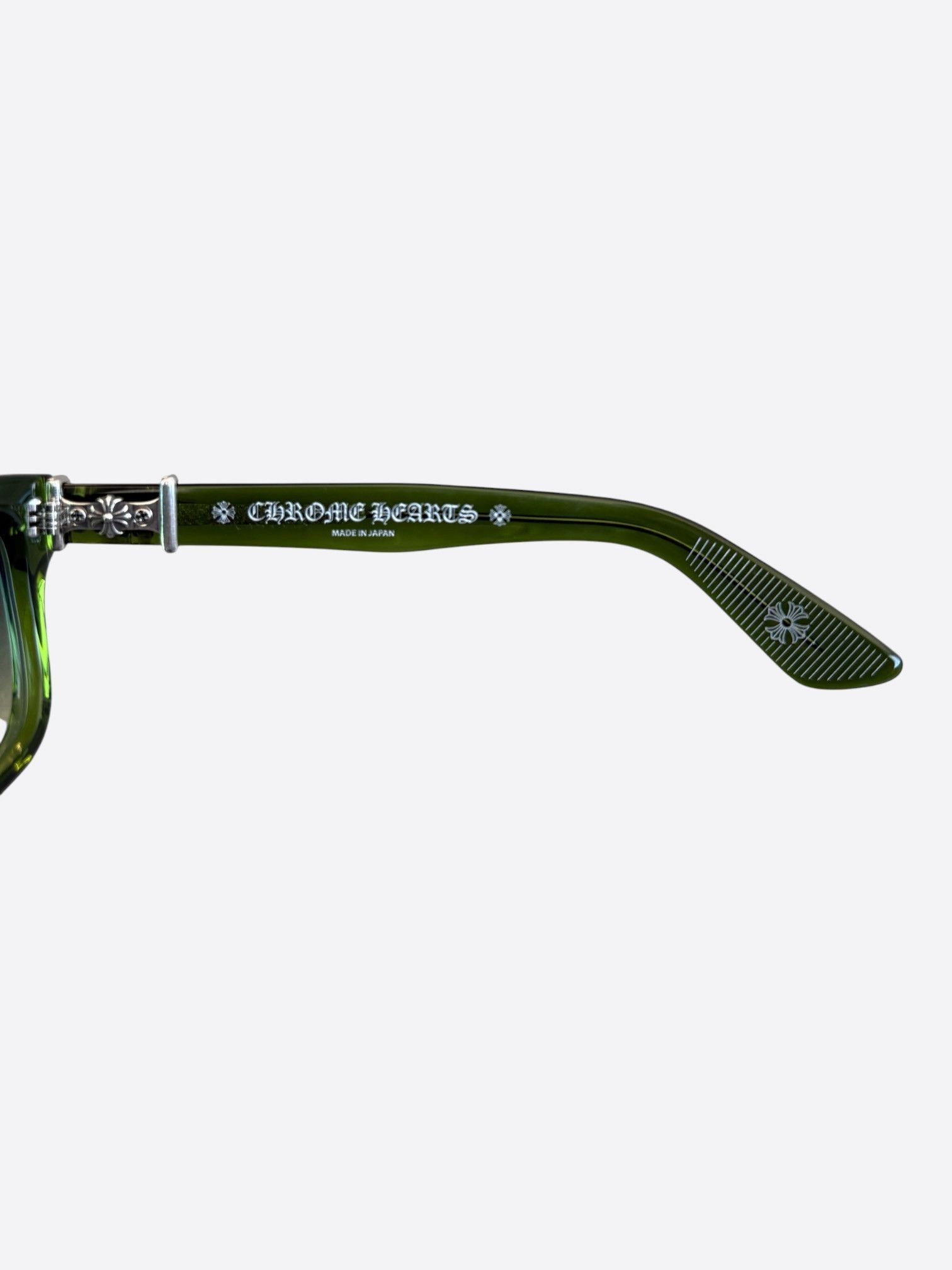 Chrome Hearts Chrome Hearts Green & Silver Vagillionaire 2 Tinted Glasses Size ONE SIZE - 5 Thumbnail