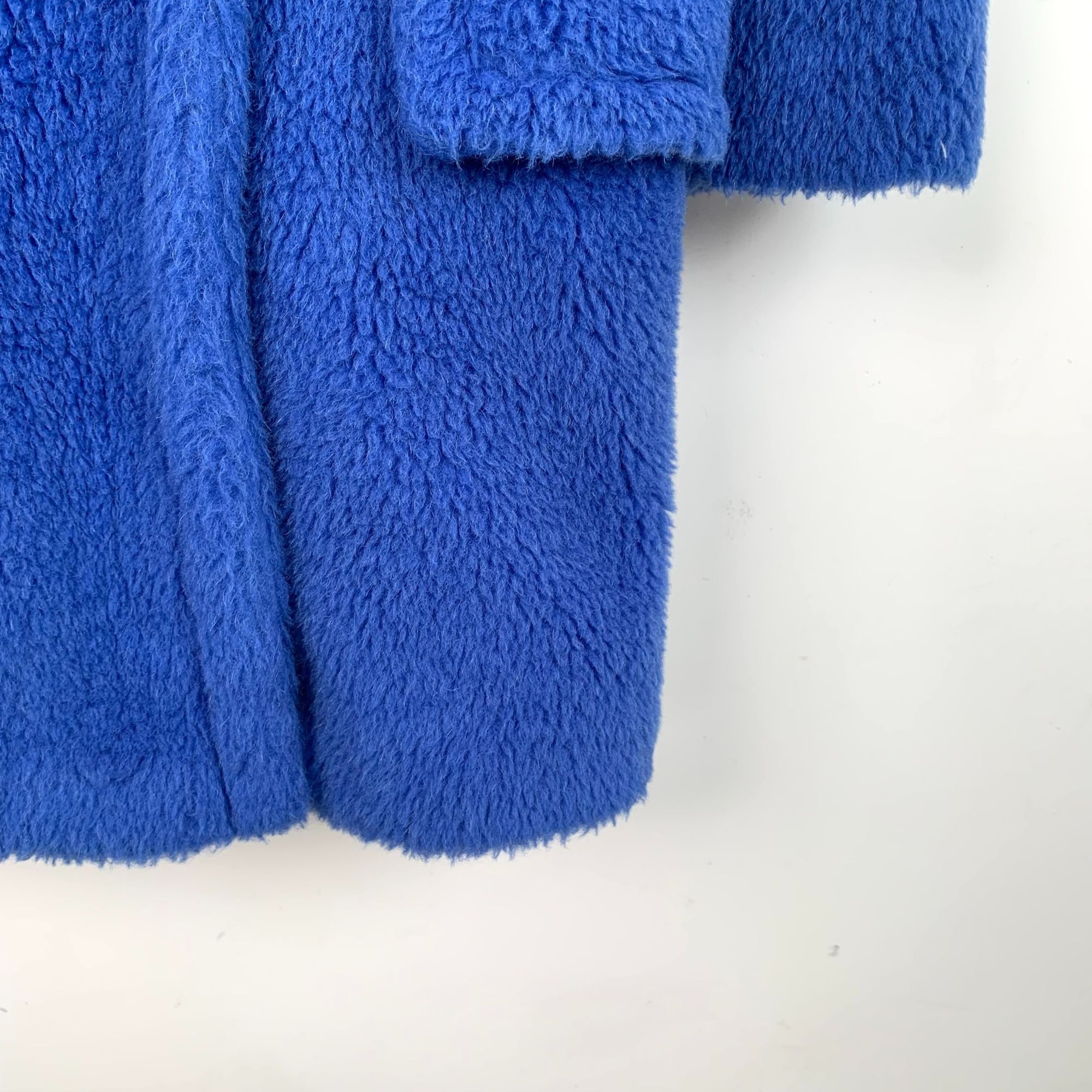 Max Mara Max Mara Teddy Alpaca Wool Blend Double-Breasted Blue Coat S Size XS / US 0-2 / IT 36-38 - 5 Thumbnail