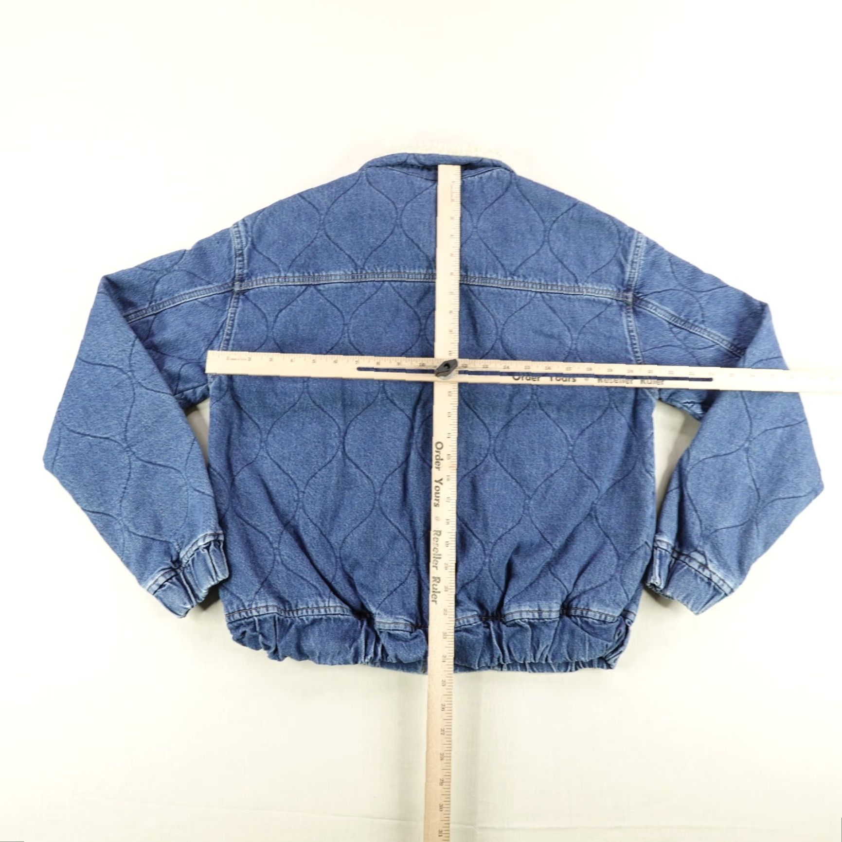 Urban Outfitters VINTAGE BDG Jacket Womens Large Blue Quilted Bomber Coat Urban Outfitters Jacket Size 36" / US 14 / IT 50 - 7 Thumbnail