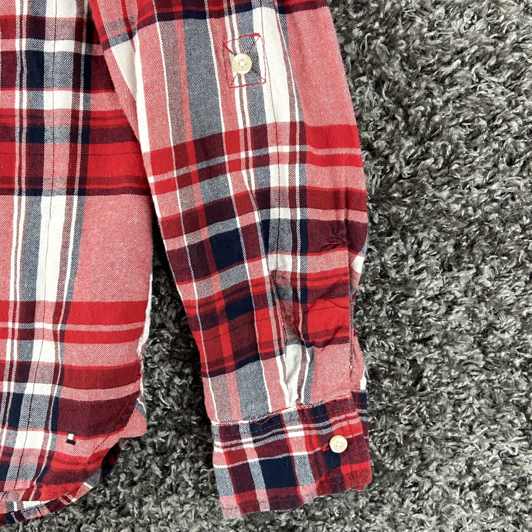 Tommy Hilfiger TOMMY HILFIGER Plaid Blouse Women’s M Long Sleeve Multicolor Pattern Size M / US 6-8 / IT 42-44 - 3 Thumbnail