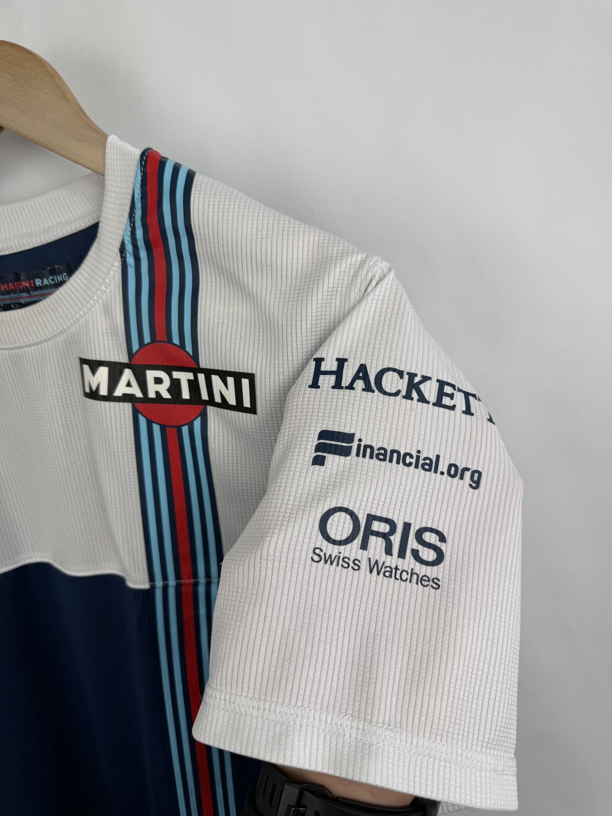 Hackett 🇬🇧 Hackett Williams Martini Racing Mercedes Jersey F1 Rare Size US L / EU 52-54 / 3 - 7 Thumbnail