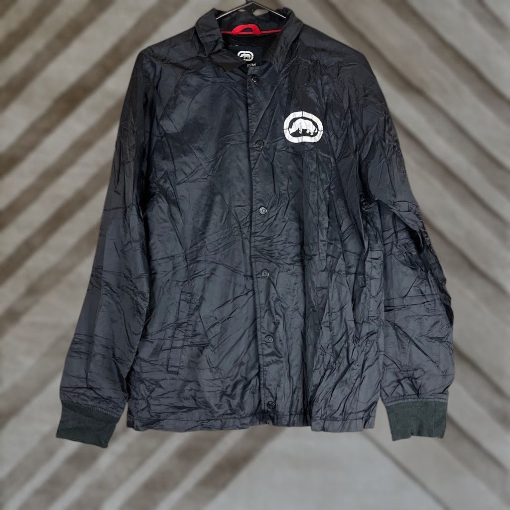 Ecko Unltd. VINTAGE Ecko Unltd Jacket Windbreaker Mens M Black White Y2K Full Zip Long Sleeve Casual Streetwear Shirt Jacket Size US M / EU 48-50 / 2 - 1 Thumbnail