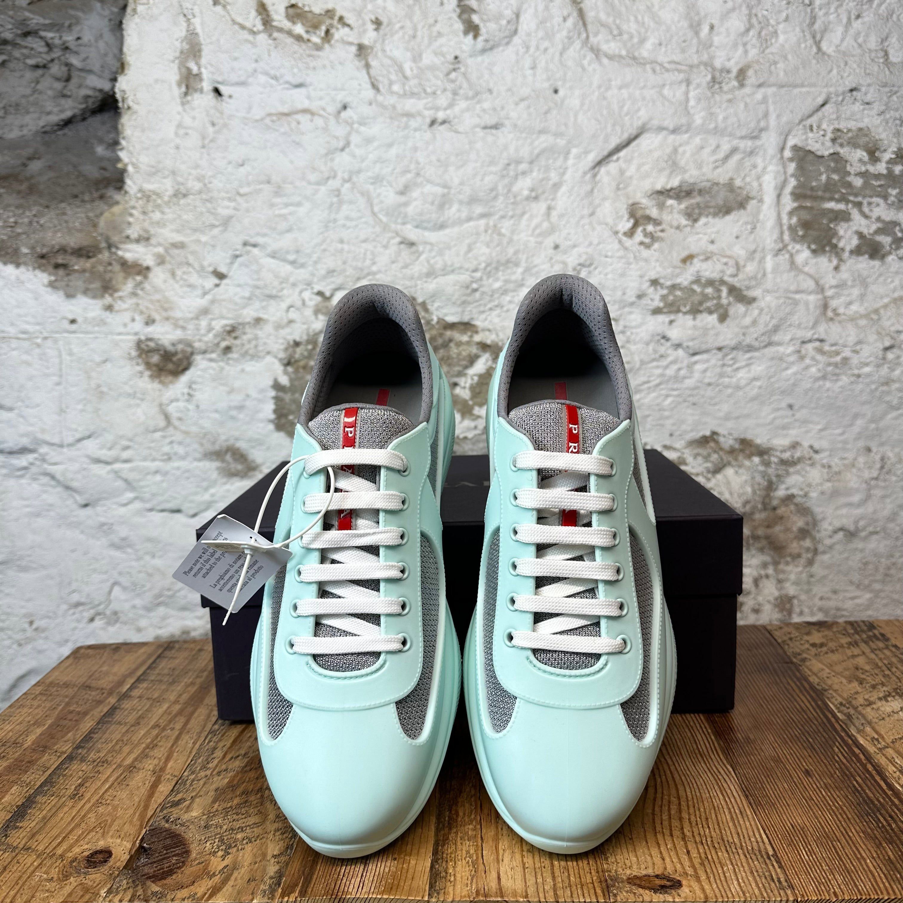 Prada Prada Americas Cup Mint Green Rubber Sneaker Sz 12 (45) DS Size US 12 / EU 45 - 3 Thumbnail