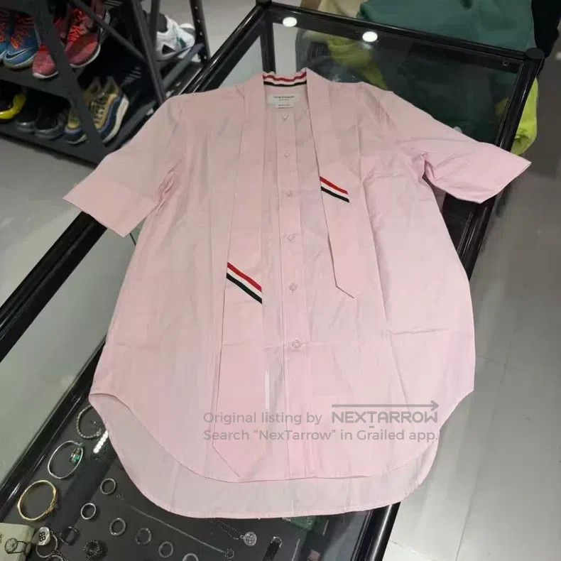Thom Browne Thom Browne Pink Shirt Size US XS / EU 42 / 0 - 1 Thumbnail