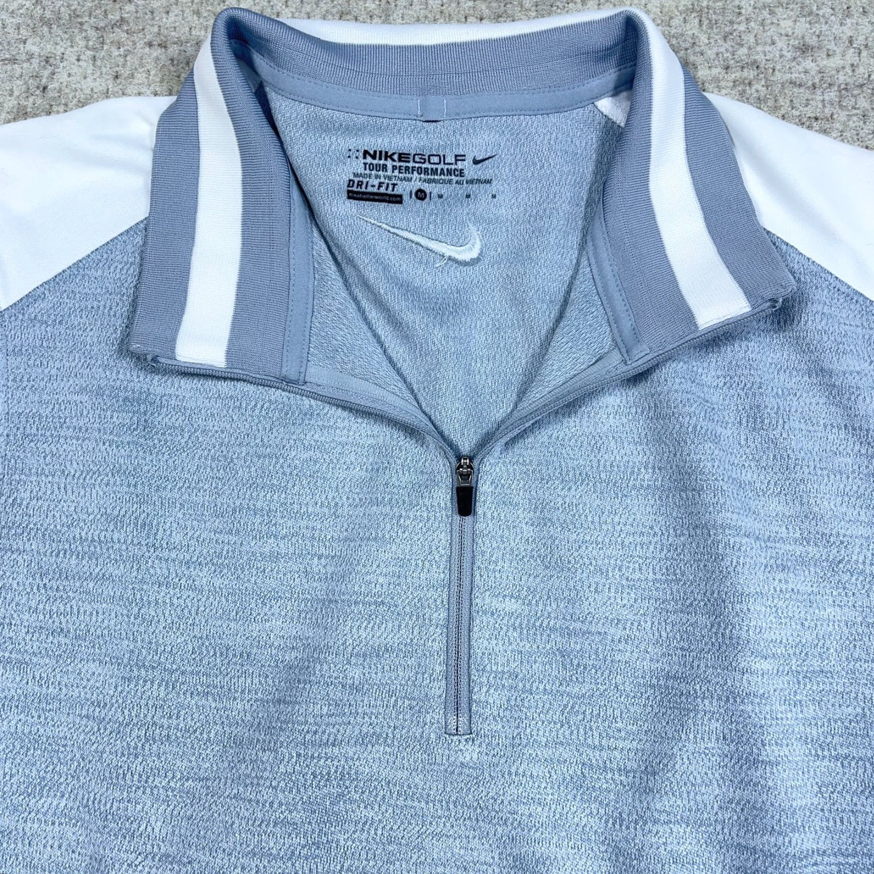 Nike Nike Golf Vest Sweater Men M Gray 1/4 Zip Mock Neck Breathable Performance Dri-FIT All Seasons Logo Embroidered Zip Nike Mens Vest Golf Sweater Size US M / EU 48-50 / 2 - 3 Thumbnail