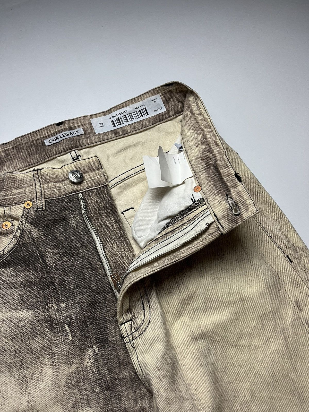 Our Legacy Our Legacy Third Cut Digital Print Denim Jeans Size US 29 - 7 Thumbnail
