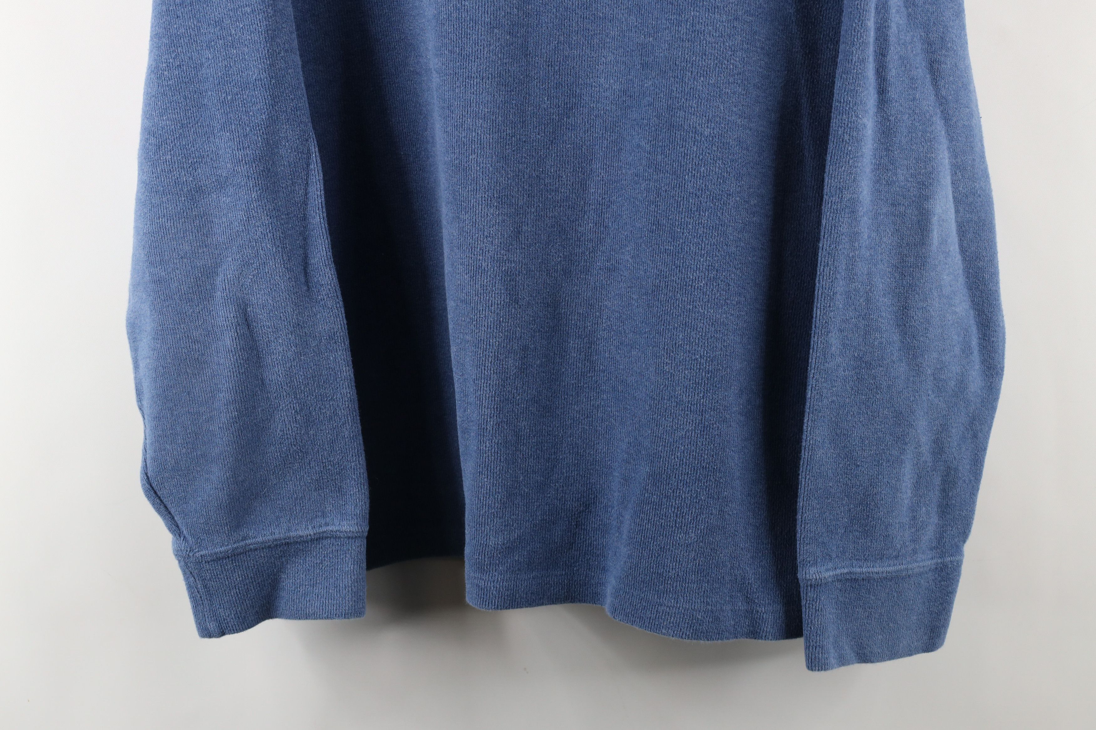 Ralph Lauren × Vintage Vintage 90s Ralph Lauren Ribbed Knit Half Zip Sweater Blue Size US XL / EU 56 / 4 - 3 Thumbnail