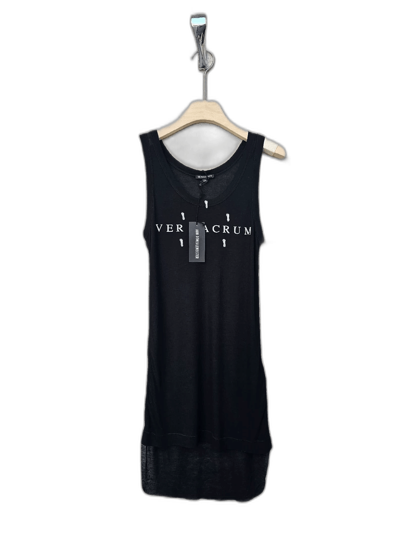 Ann Demeulemeester Silk Black Tank Top