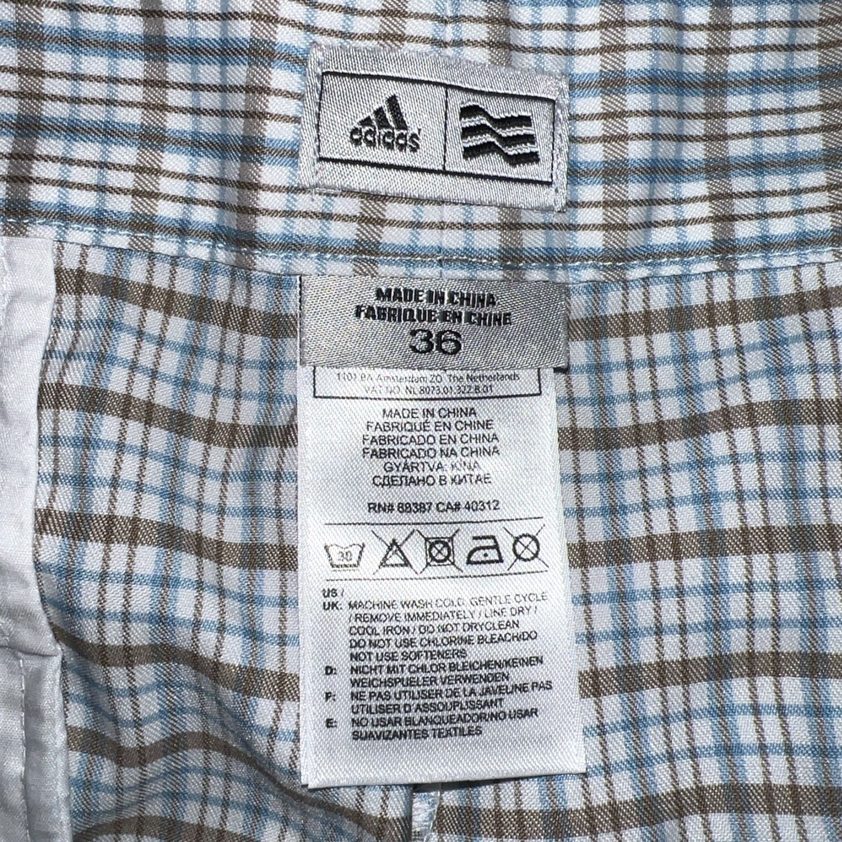Adidas Adidas Blue Plaid Shorts Mens Size 36 - Regular Chino Style Denim? Size US 36 / EU 52 - 5 Thumbnail