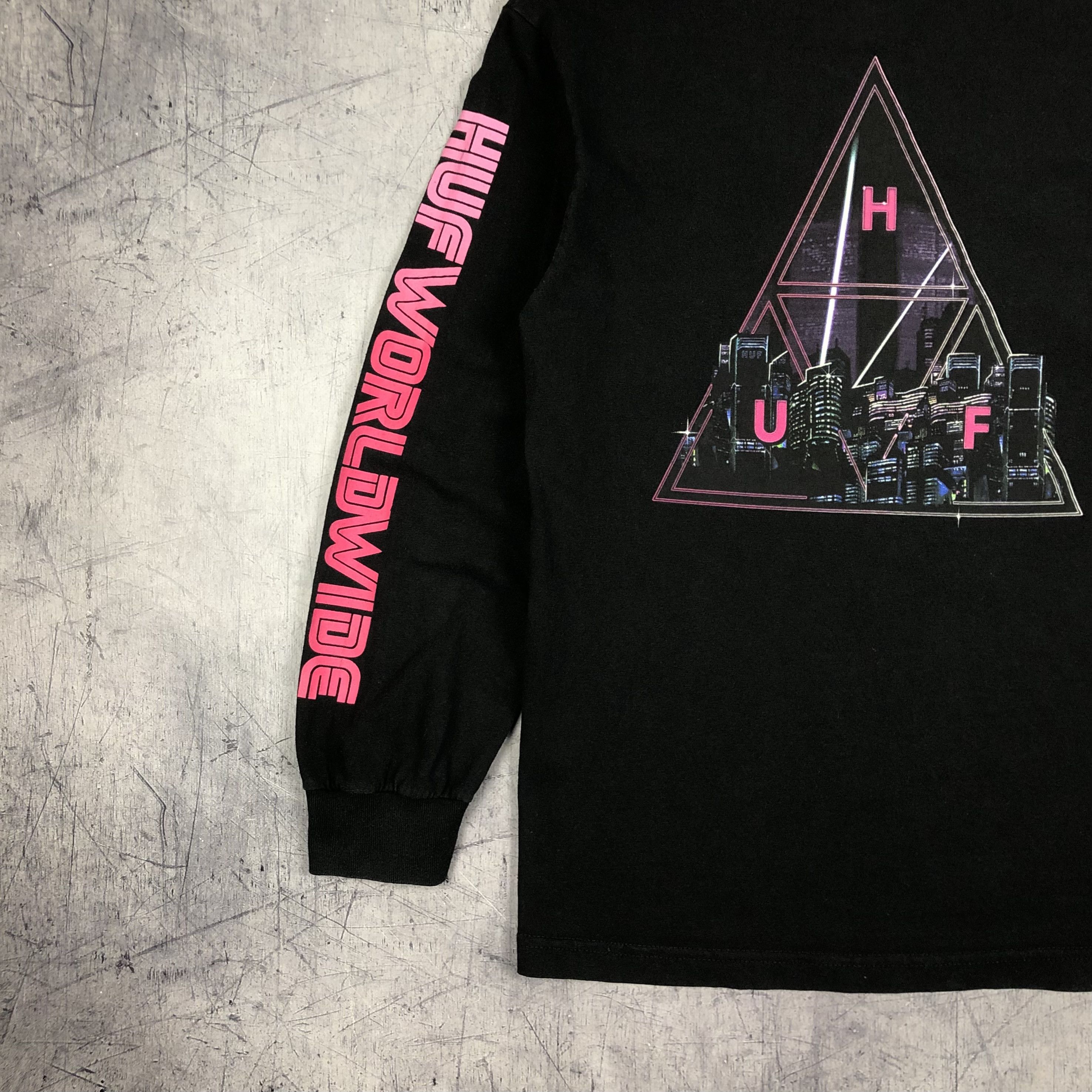 Huf Y2K HUF Neo Night Town Long Sleeve Tee Size US S / EU 44-46 / 1 - 6 Thumbnail