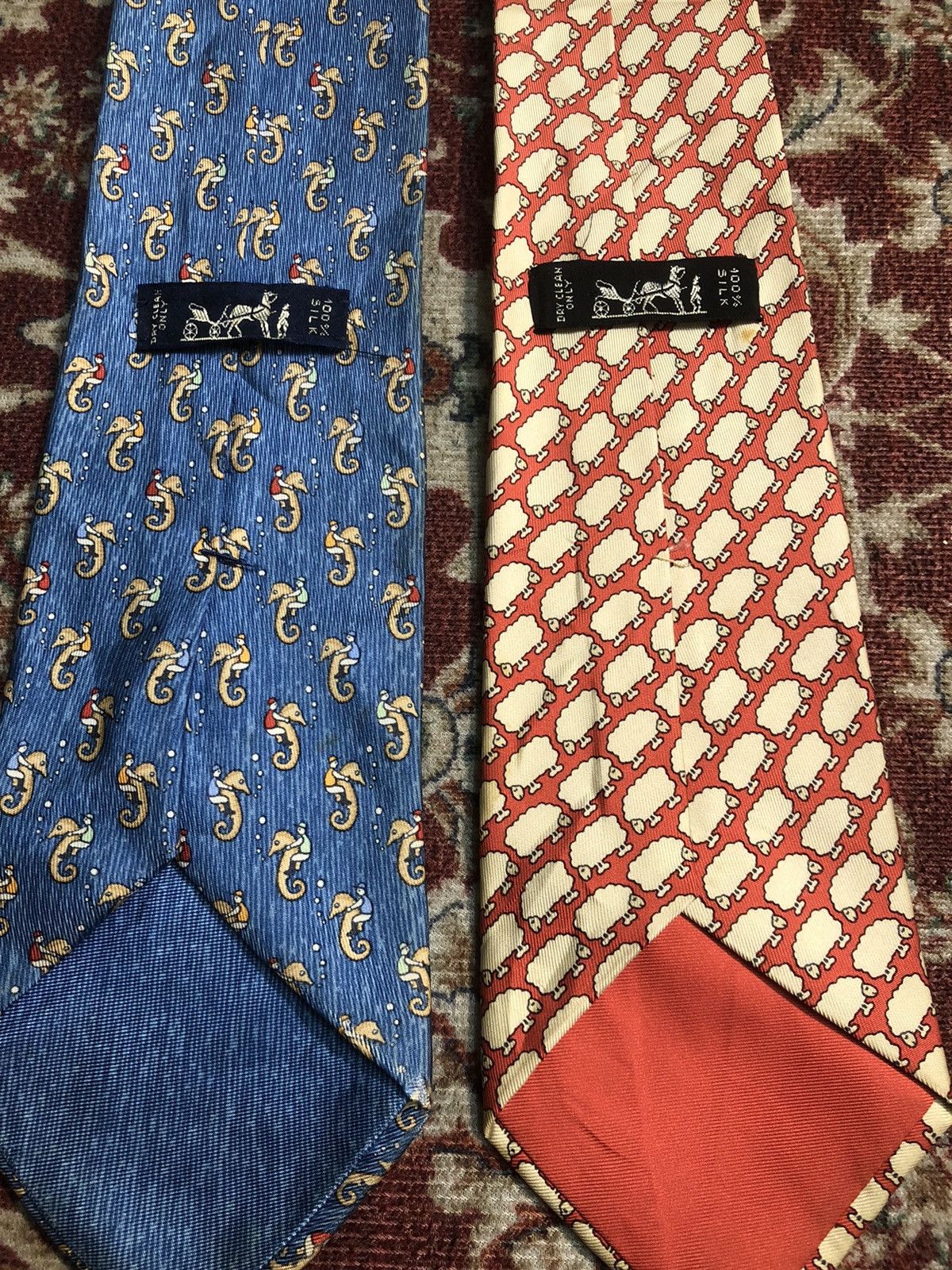 Hermes Hermes Designer necktie 100% silk multicolor pattern rare Size ONE SIZE - 3 Thumbnail
