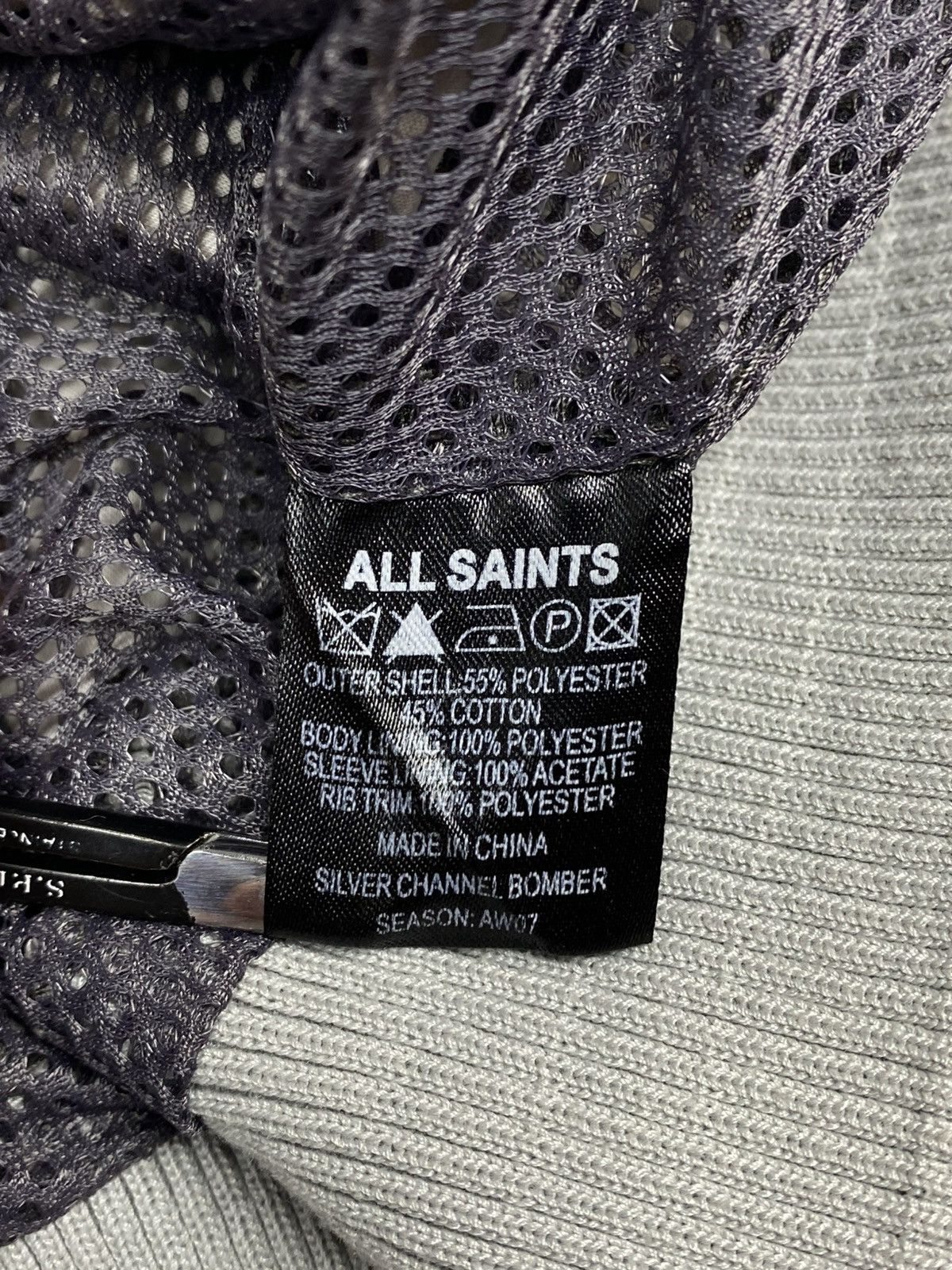 Allsaints All Saints A/W 2007 Silver Channel Bomber Jacket Size US L / EU 52-54 / 3 - 20 Thumbnail