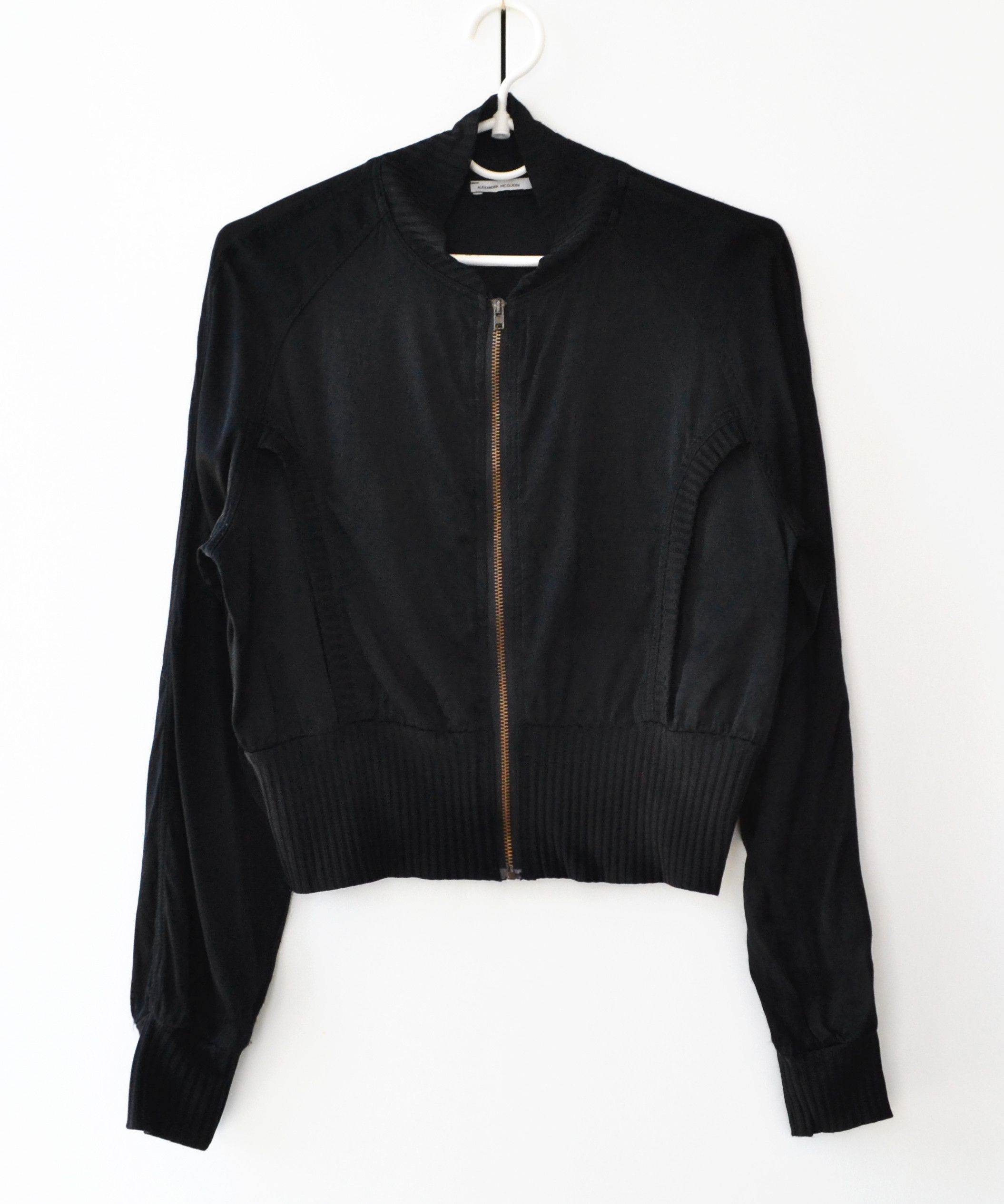 Alexander McQueen 🔴 ALEXANDER MCQUEEN Jacket 90s Black Bomber Pocket Zip Size M / US 6-8 / IT 42-44 - 1 Thumbnail
