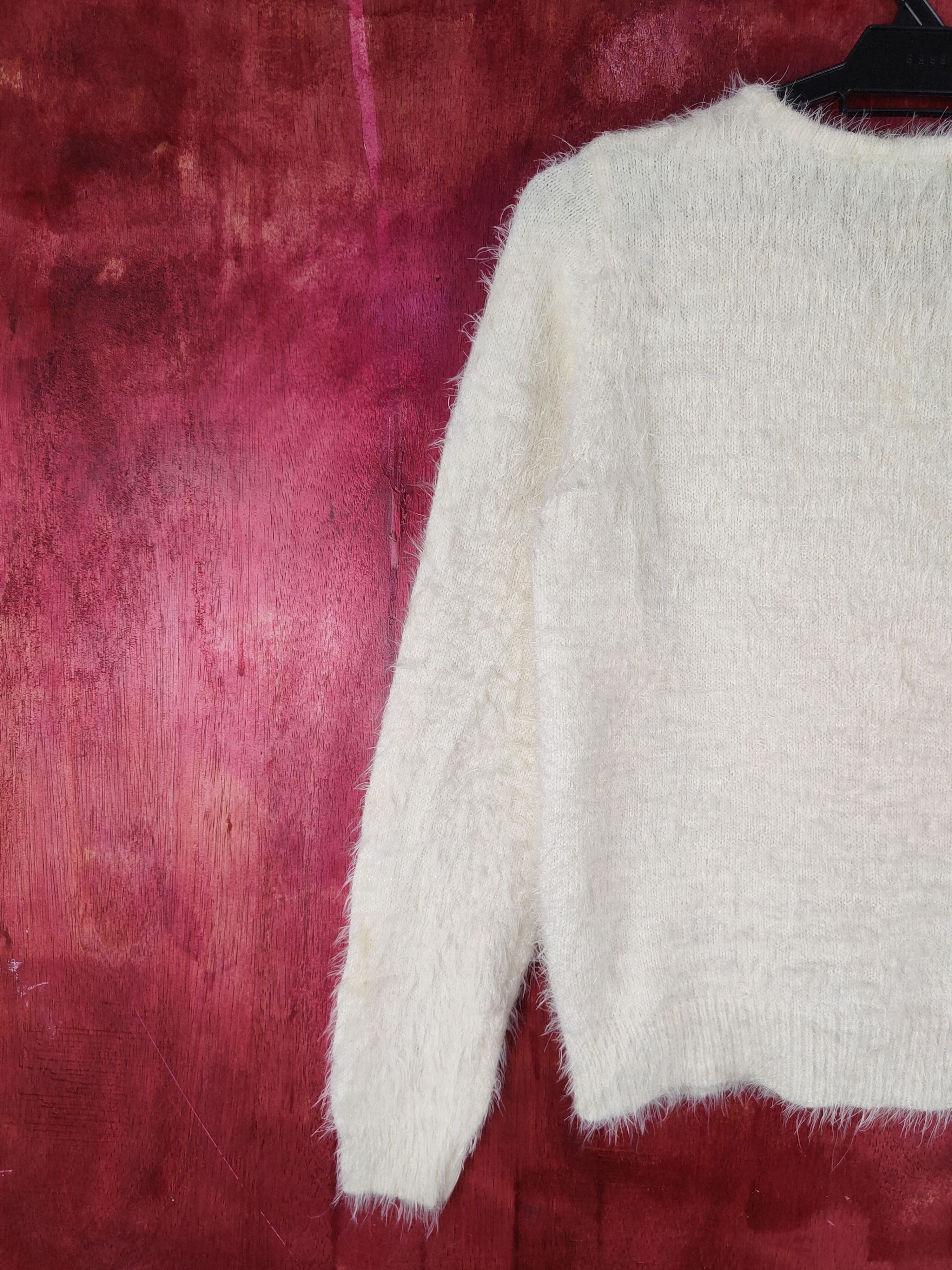 Homespun Knitwear Ingni Yellow Shag Shaggy Fur Mohair Knitwear Cardigan #S1986 Size S / US 4 / IT 40 - 8 Thumbnail