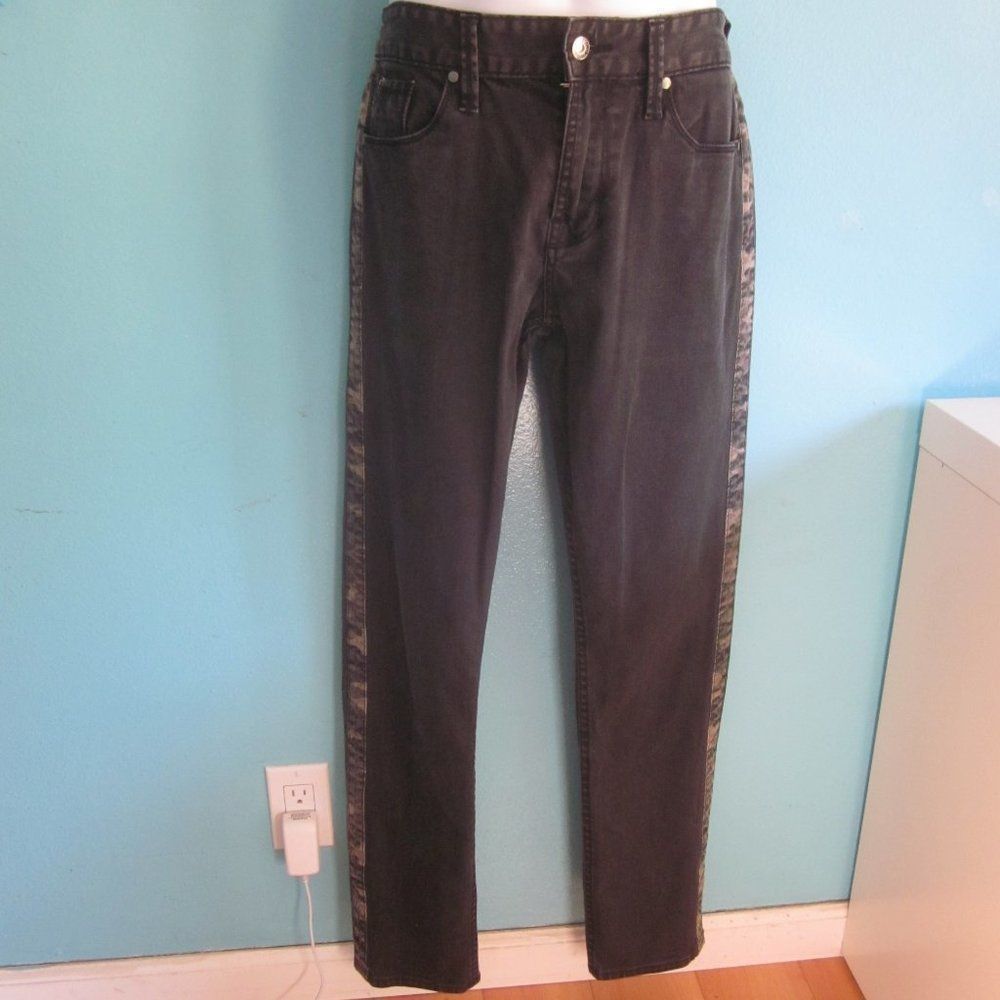 Guess GUESS Jeans Camo Trim Size 32 Slim Black Denim Size 24" / US 00 / IT 34 - 6 Thumbnail