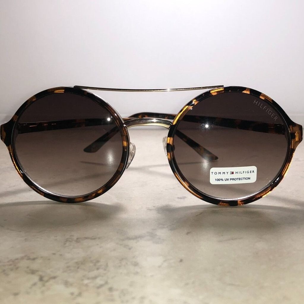 Tommy Hilfiger Tommy Hilfiger Round Aviator Tortoiseshell Sunglasses Size ONE SIZE - 2 Thumbnail