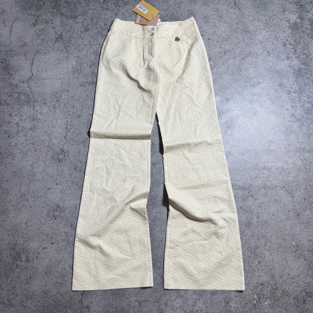 John Galliano NEW Galliano 00s Hose Flared Pants Size 26" / US 2 / IT 38 - 1 Thumbnail