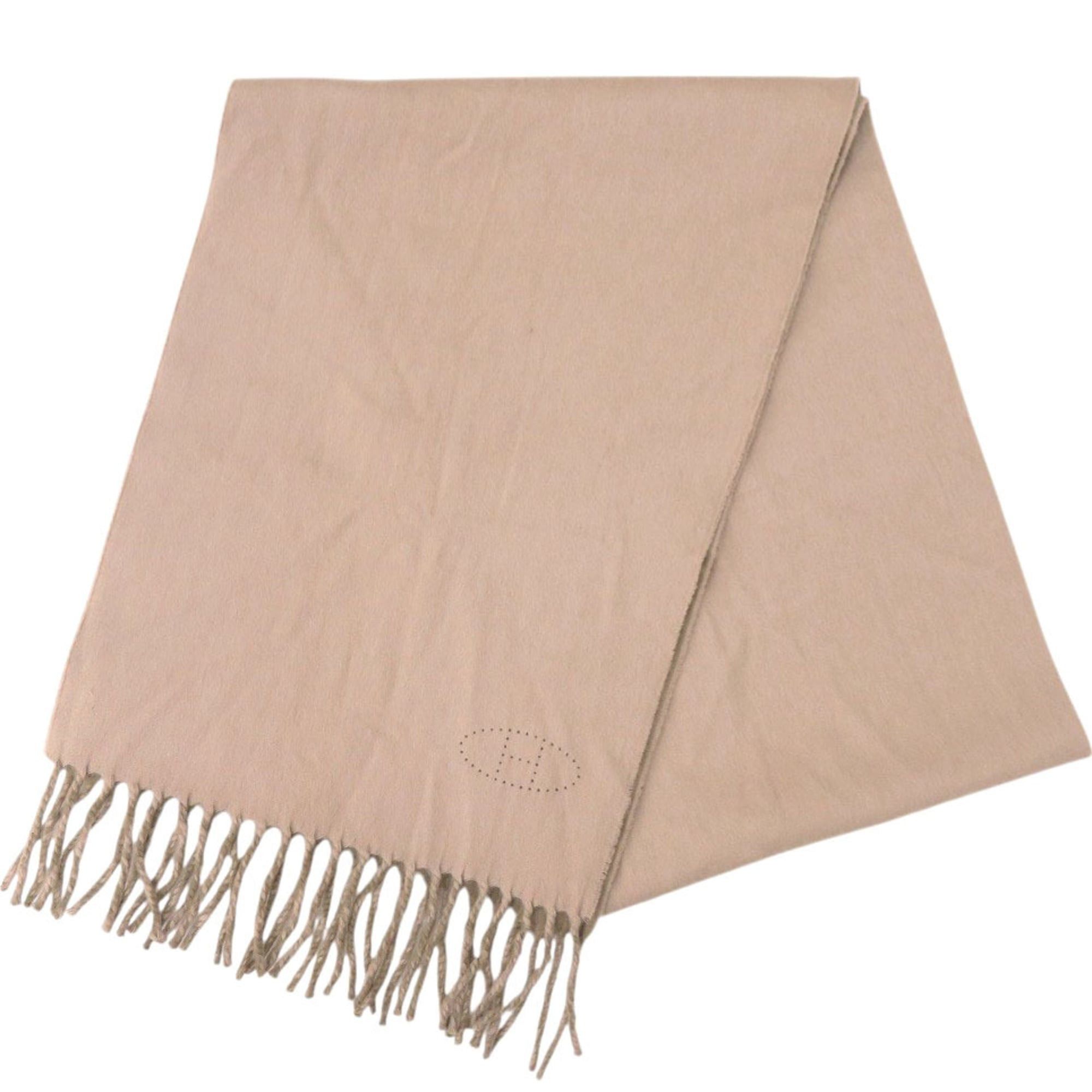 Hermes Excellent condition Hermès Evelyn fringed cashmere beige scarf 0788HERMES Size ONE SIZE - 1 Thumbnail