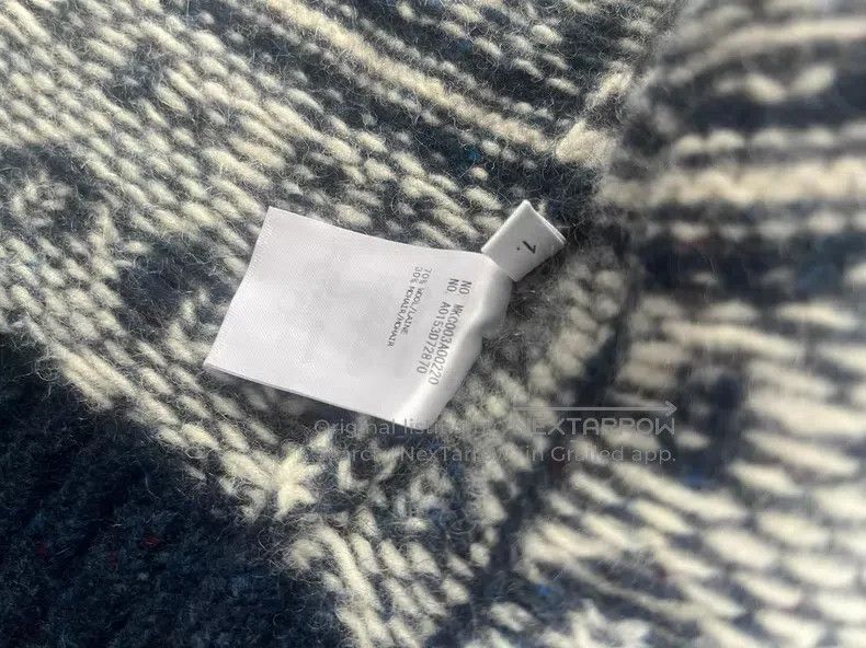 Thom Browne Thom Browne Blue and White Jacquard Wool Knit Cardigan Size US S / EU 44-46 / 1 - 3 Thumbnail