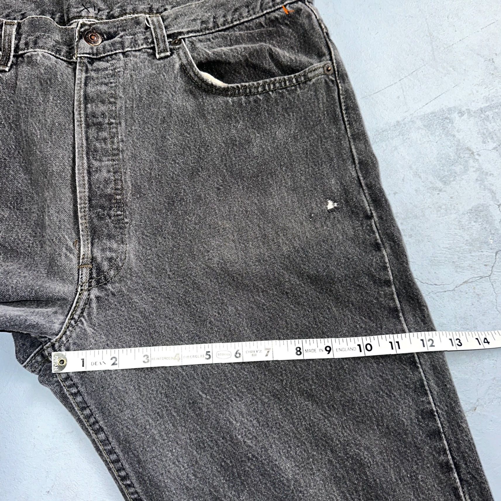 Levi's VINTAGE Levi's 501 Straight Leg Jeans Gray Light Wash 38x30 90s USA Mens Size US 38 / EU 54 - 6 Thumbnail