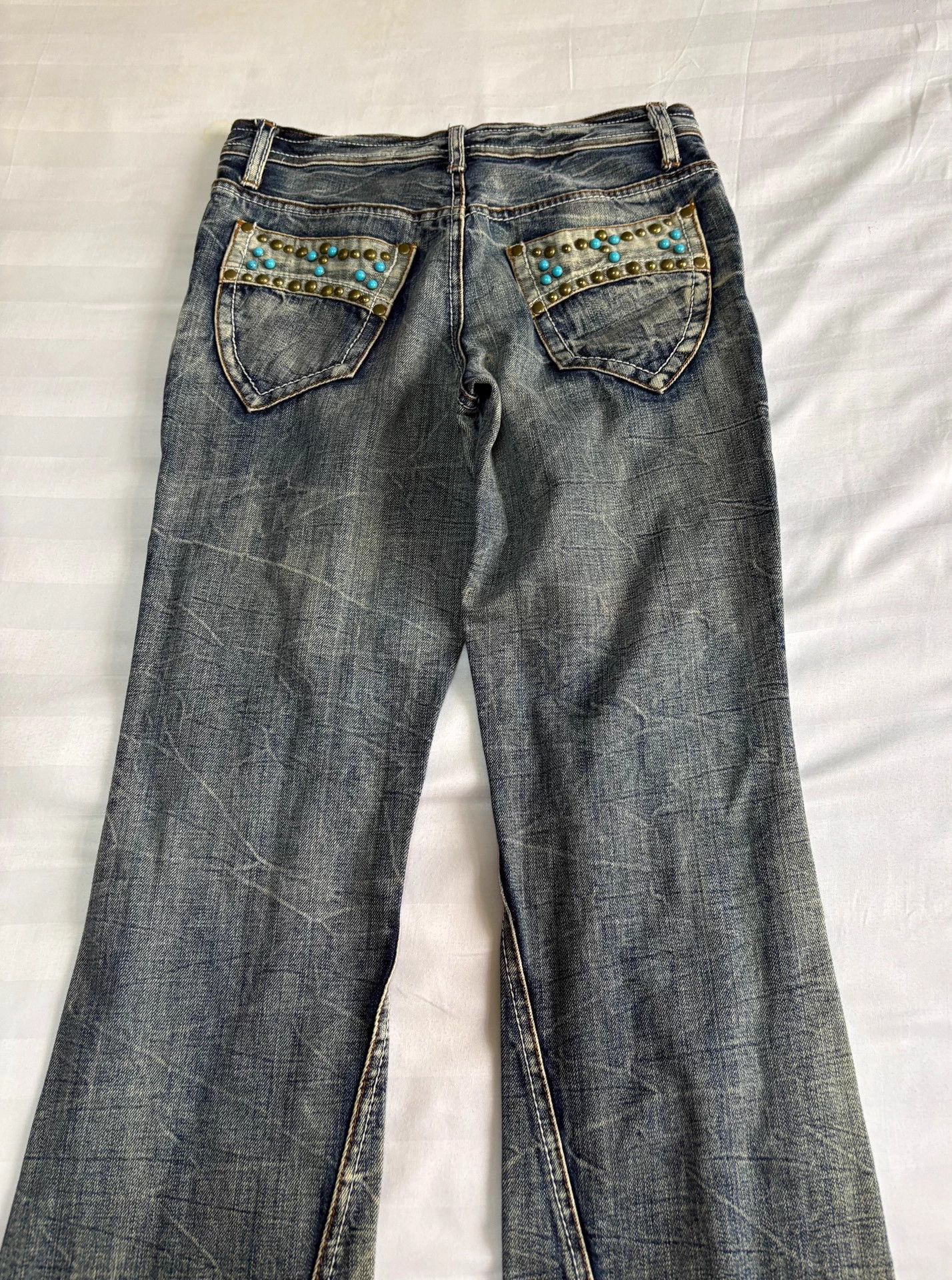 semanticdesign Semanticdesign Jpn Vintage Paneled Distressed Jeweled Denim Size US 29 - 8 Thumbnail