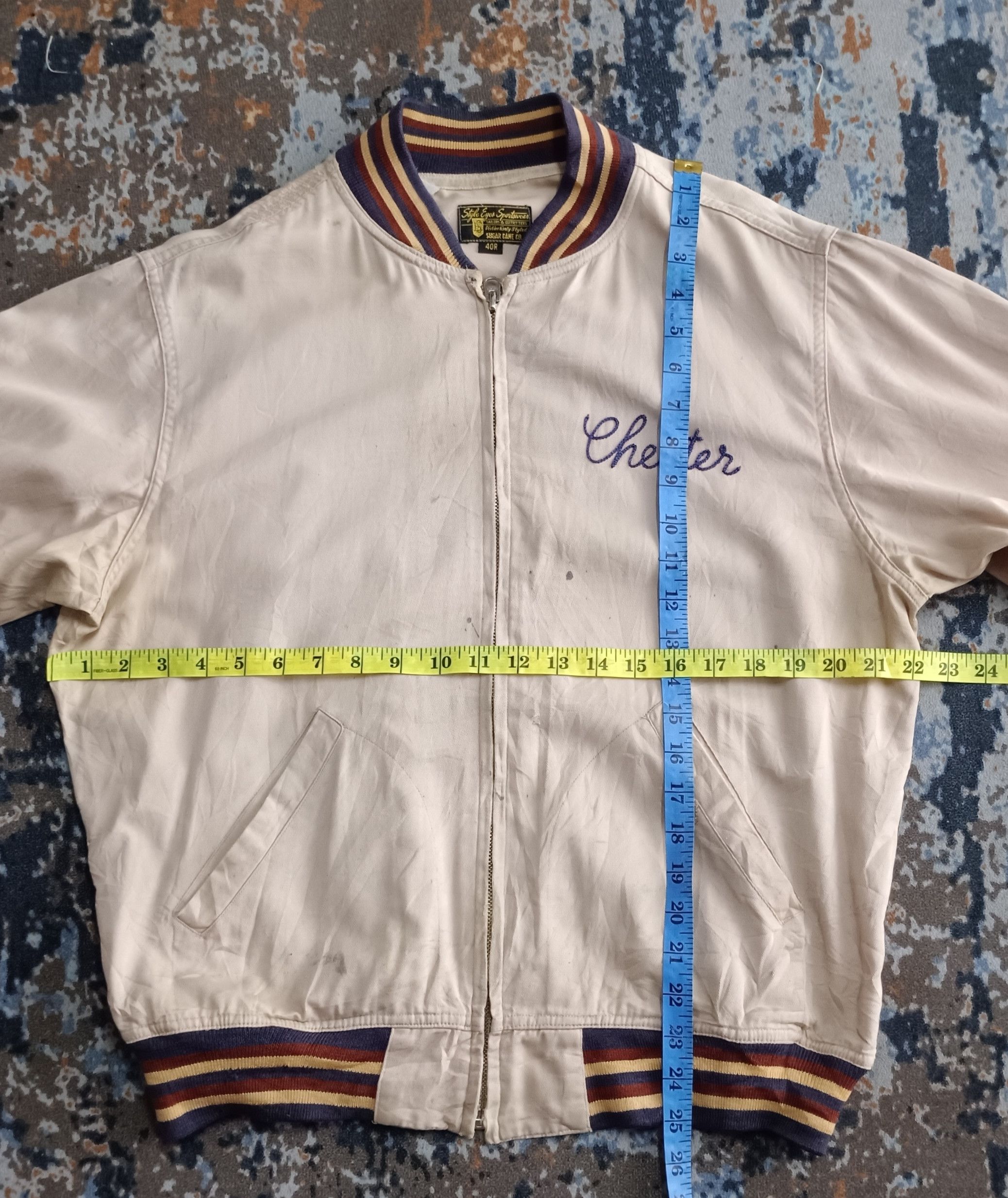 Vintage Vintage💥Sugar Cane Varsity Jacket By Toyo Enterprise Size US L / EU 52-54 / 3 - 19 Thumbnail