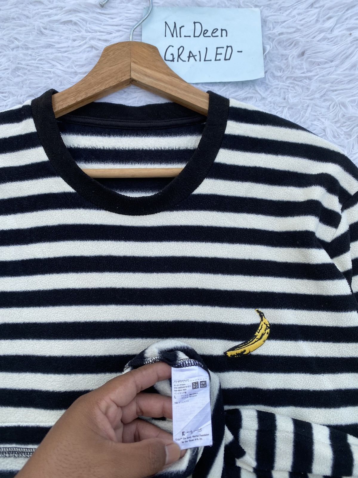 Andy Warhol × Uniqlo Rare Uniqlo x Andy Warhol Grunge Style Striped Long Sleeve Size US L / EU 52-54 / 3 - 9 Thumbnail