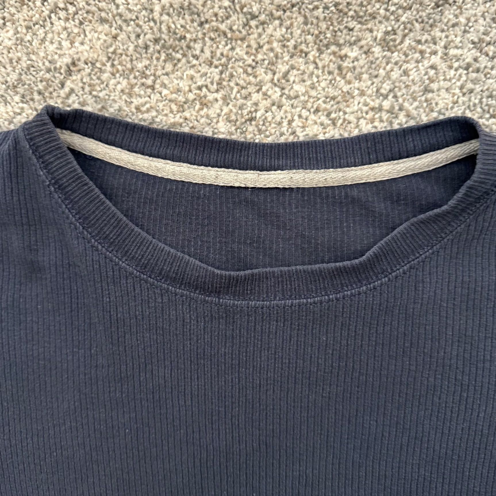 Champion Champion Shirt Mens Large Blue Ribbed Embroidered Crewneck Casual Tee Size US L / EU 52-54 / 3 - 4 Thumbnail