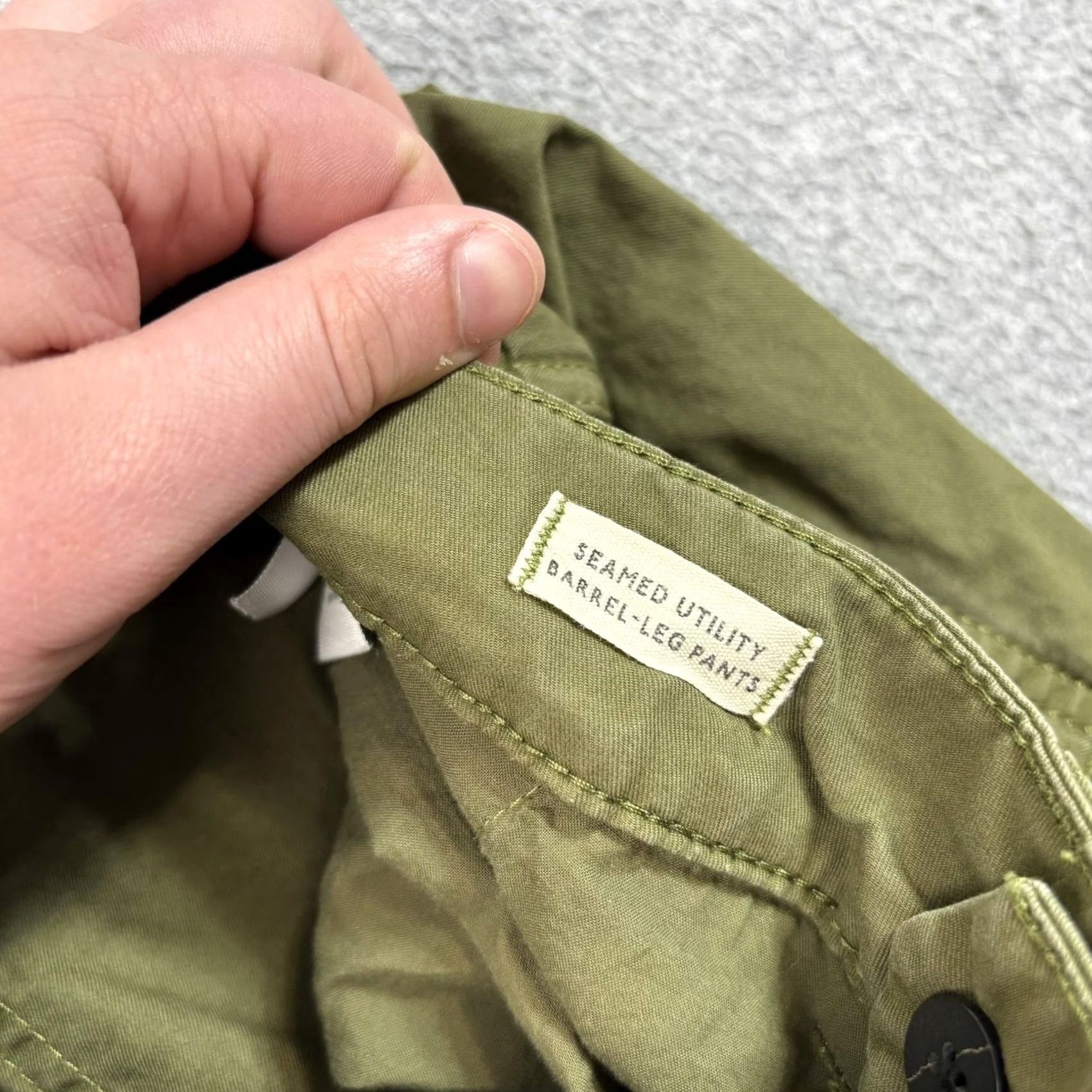 Madewell Madewell Pants Women 2 Green Seamed Utility Barrel Leg Cargo Crop Heritage Y2K Size 26" / US 2 / IT 38 - 5 Thumbnail