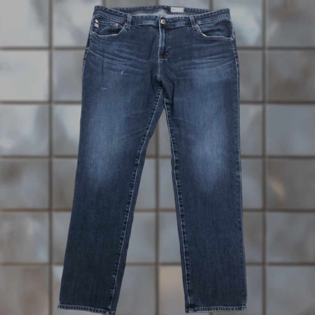 Vintage AG Adriano Goldschmied Jeans The Tellis Slim Straight Dark Wash 40x32 Men Denim 5-Pocket Size US 40 / EU 56 - 1 Thumbnail
