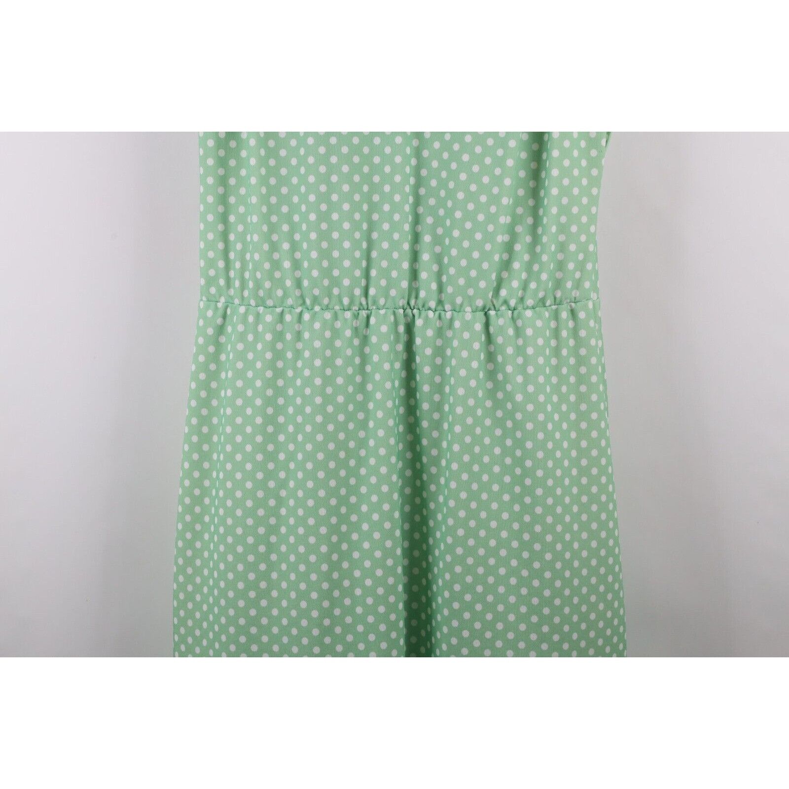 Vintage Vintage 70s Streetwear Frill Polka Dot Sleeveless Dress Size XXL / US 16-18 / IT 52-54 - 3 Thumbnail