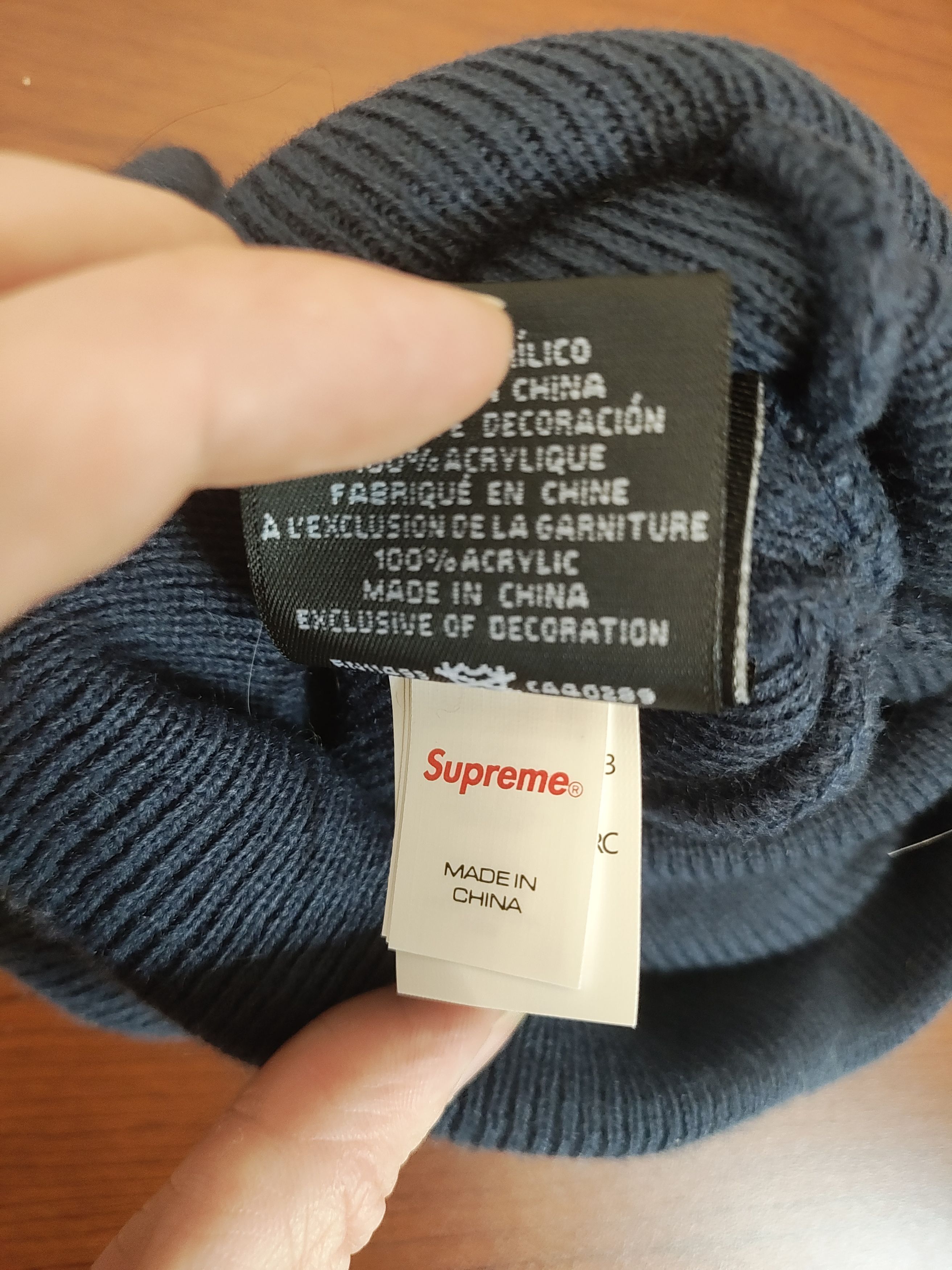 Supreme 2024 F/W Supreme/New Era beanie Navy Size ONE SIZE - 5 Thumbnail