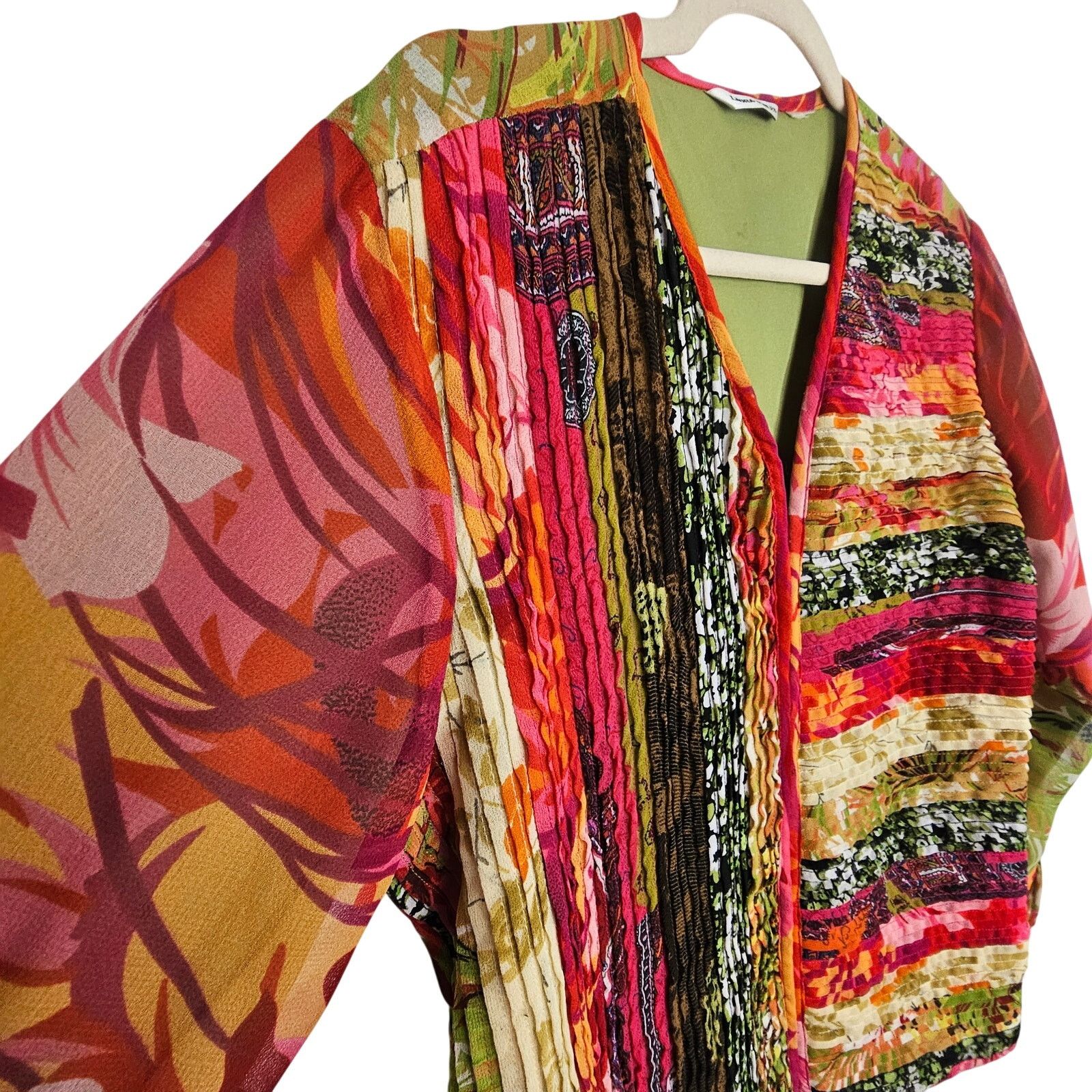 Laura Ashley Laura Ashley Womens Floral Pleated Jacket L Artsy Whimsical Size L / US 10 / IT 46 - 5 Thumbnail