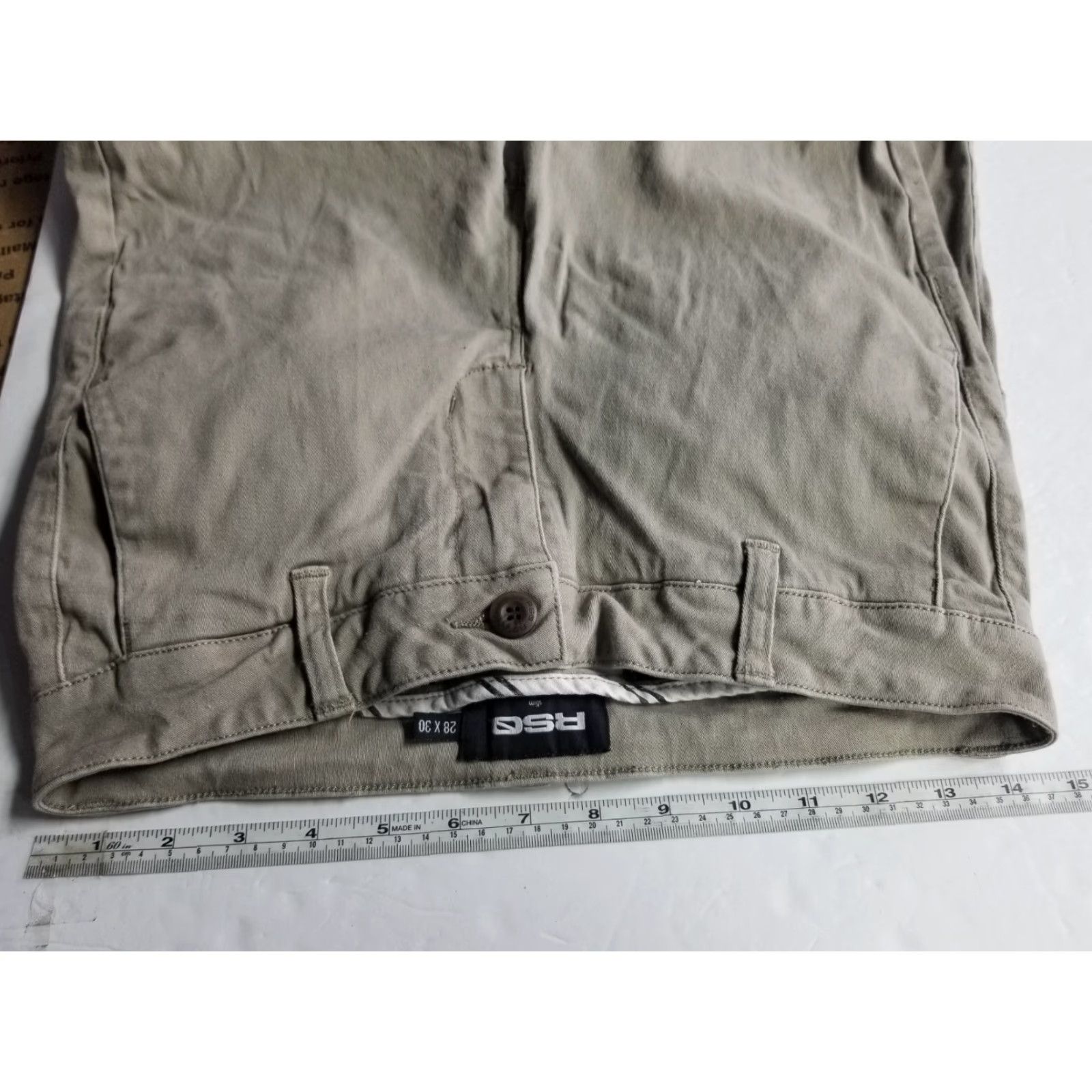 Rsq RSQ Jeans Mens 28x30 Khaki Beige Slim Straight 5-Pocket Cotton Spandex Regular Jeans Mens Size US 28 / EU 44 - 3 Thumbnail