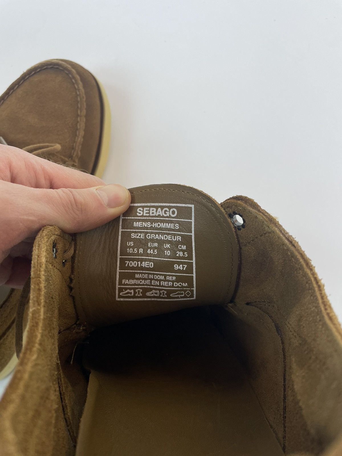 Sebago SEBAGO Mens Beige suede Casual Shoes Sz. US10.5 EUR44.5 UK10 Size US 10.5 / EU 43-44 - 8 Thumbnail